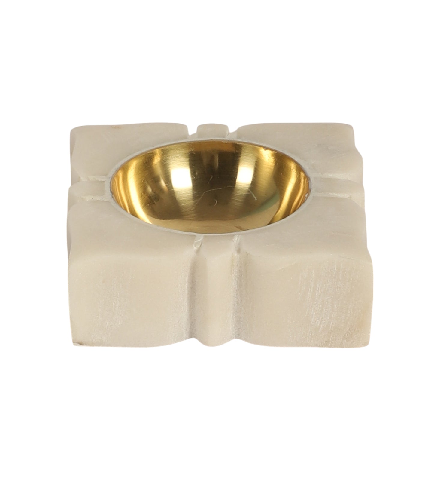Square Marble & Brass Dia Set of 2