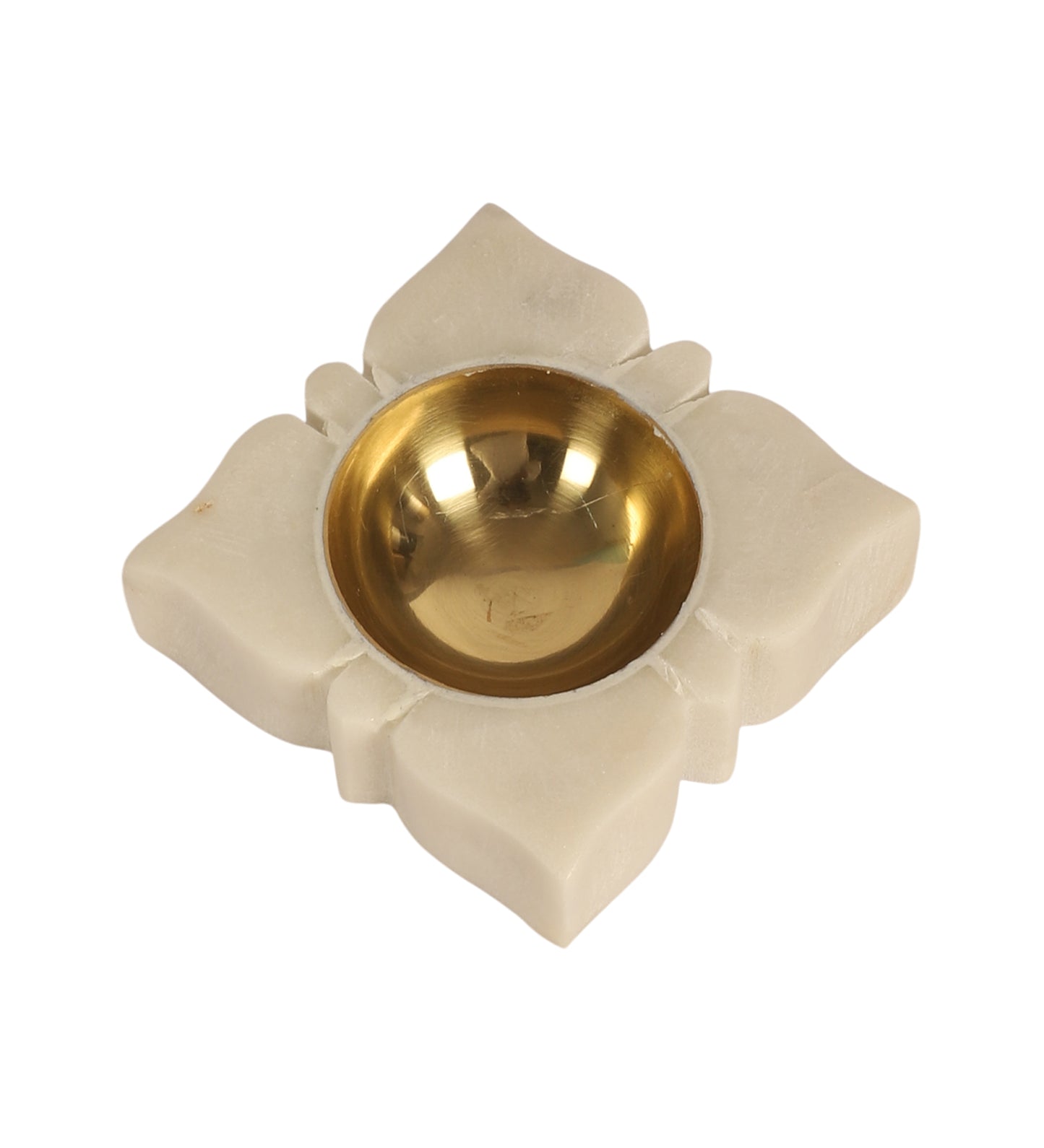 Square Marble & Brass Dia Set of 2
