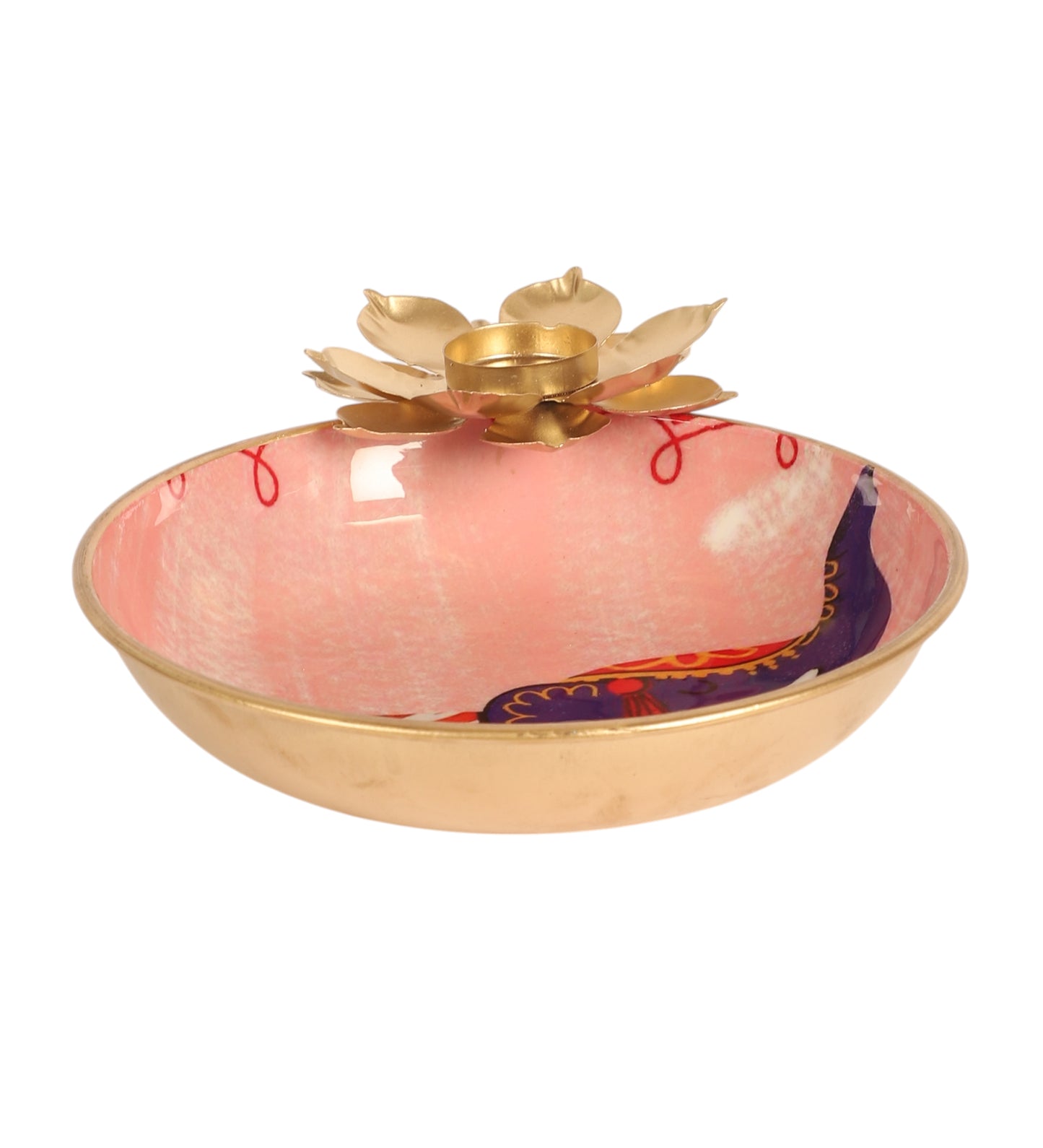 Elephant Meena Urli Bowl With Flowers