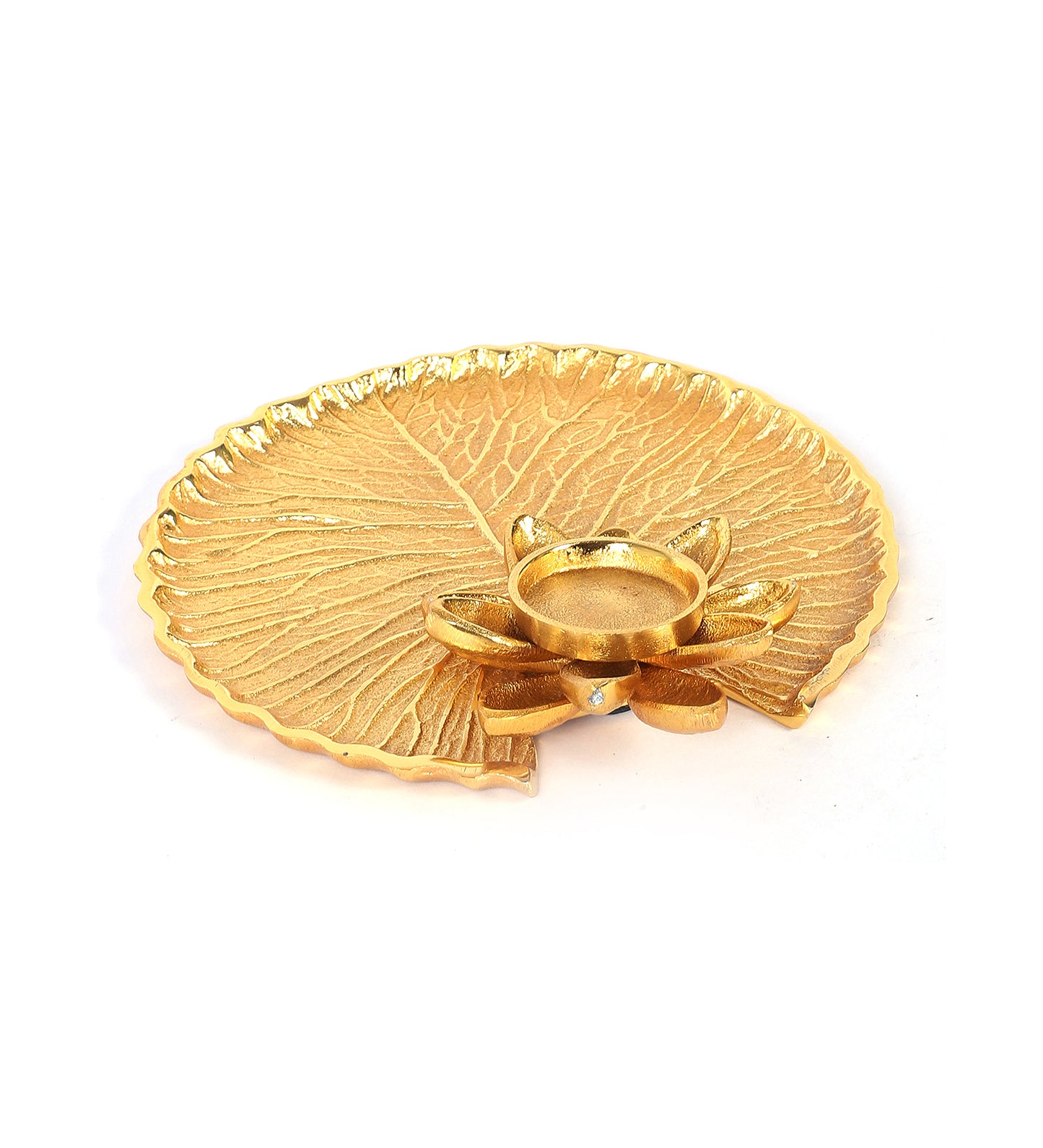Gold Aluminium Pooja Thali