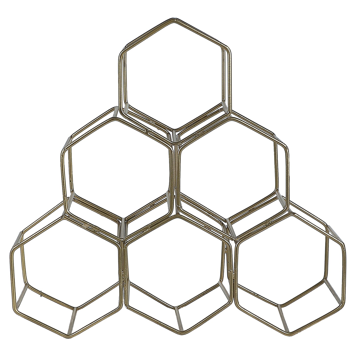 Triangle Gold Wine Rack for 6 Bottles