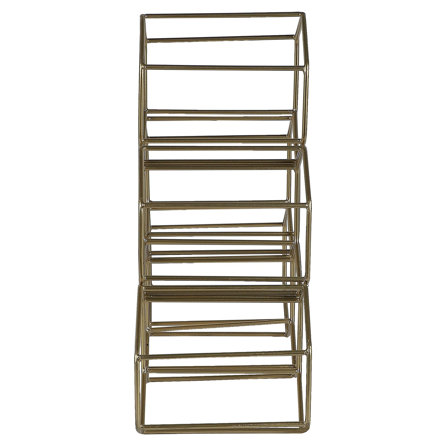 Triangle Gold Wine Rack for 6 Bottles
