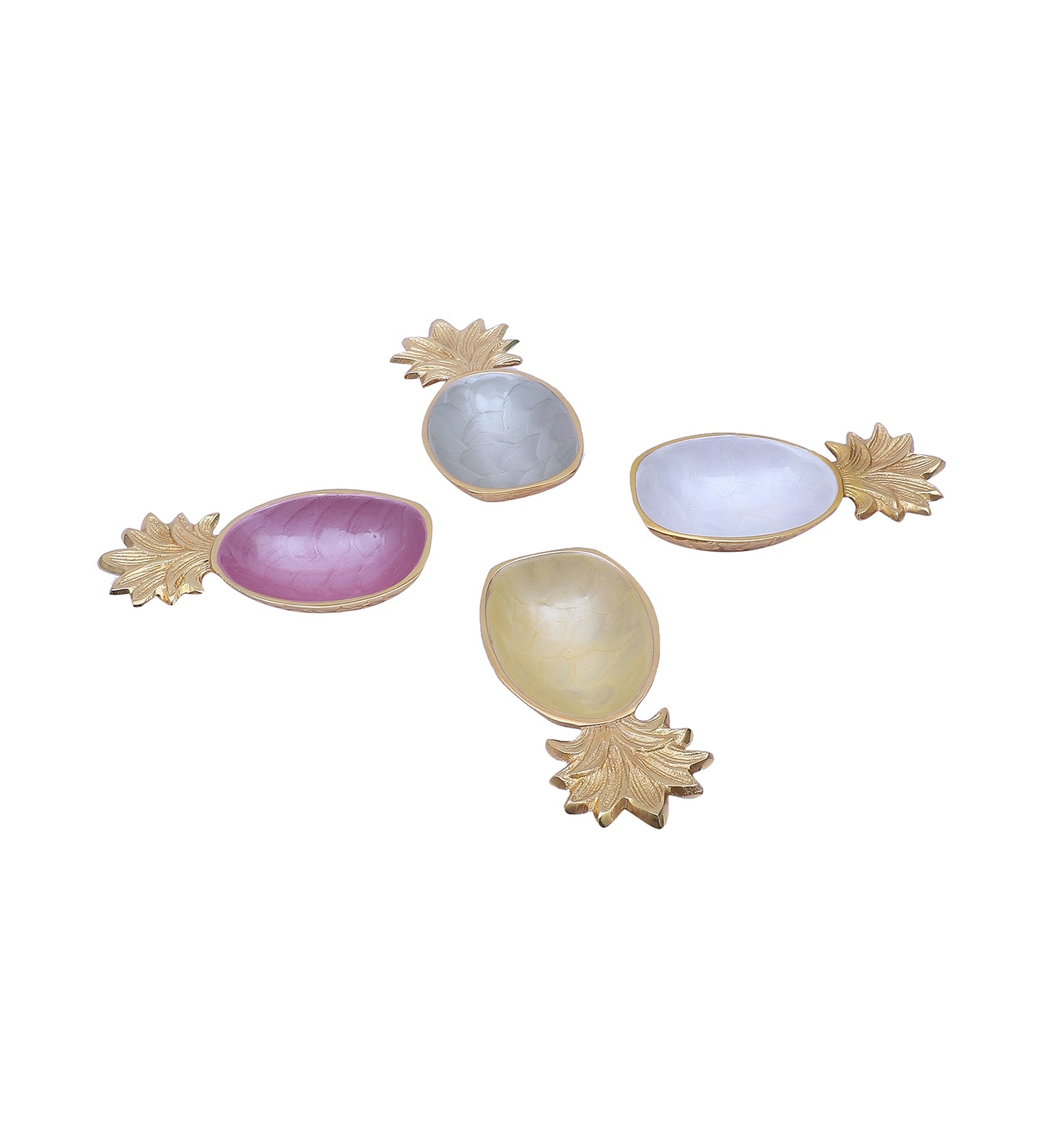 Aluminum Pineapple Platter Set of 4