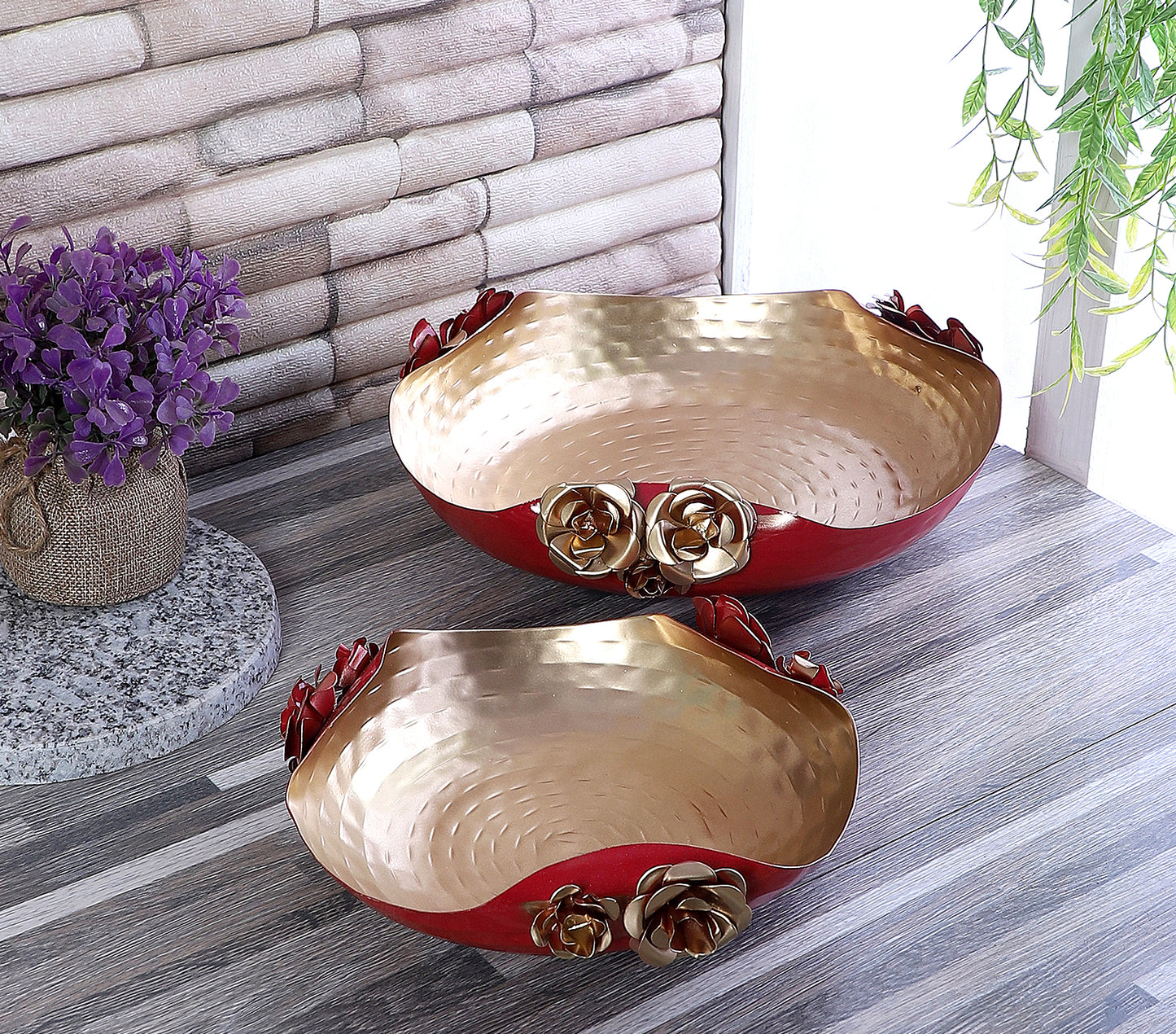 Red rose Hammer URli Set of 2