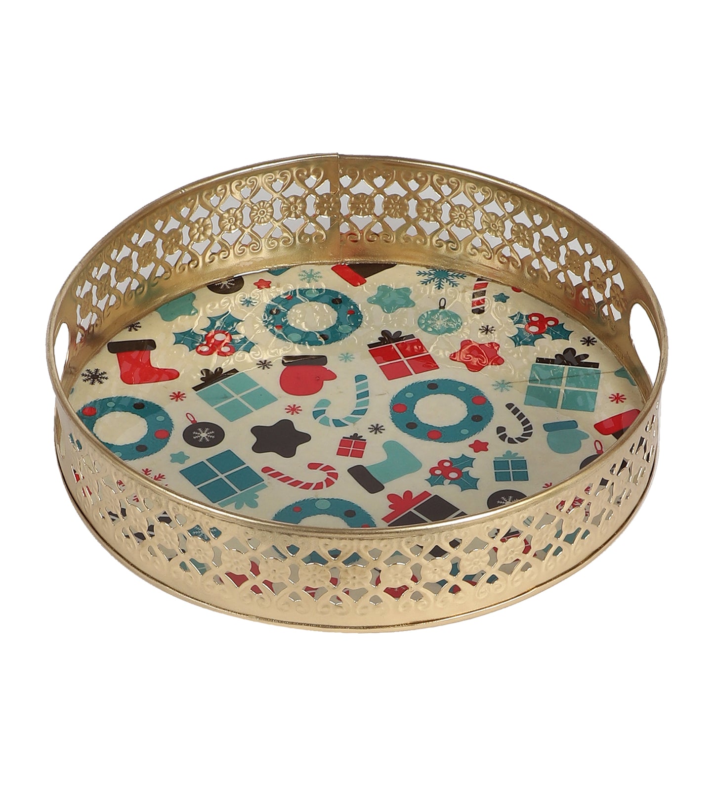 Christmas Ring Metal Basket Set of 2