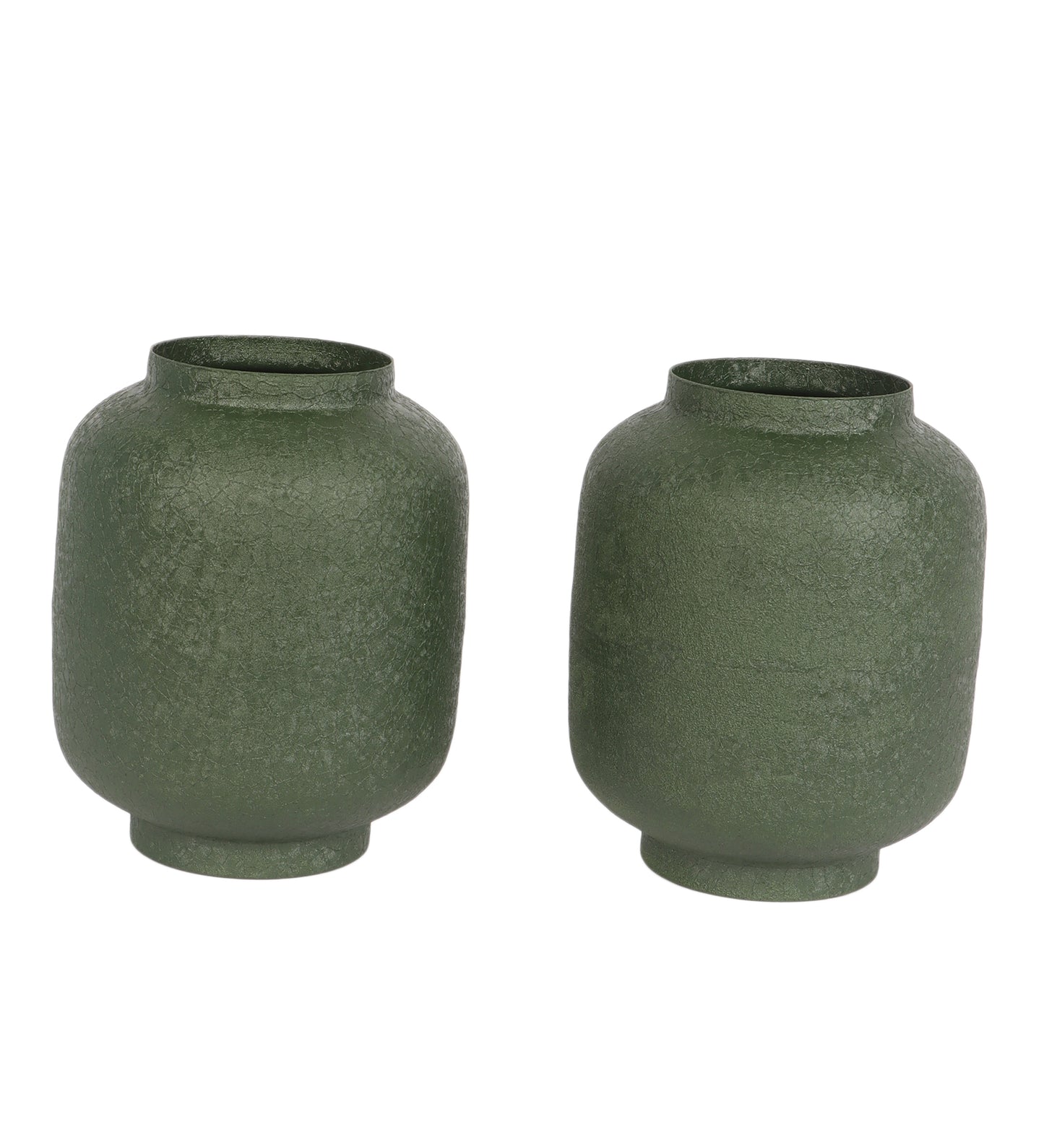 Green  Textured Flower Pot Set of 2