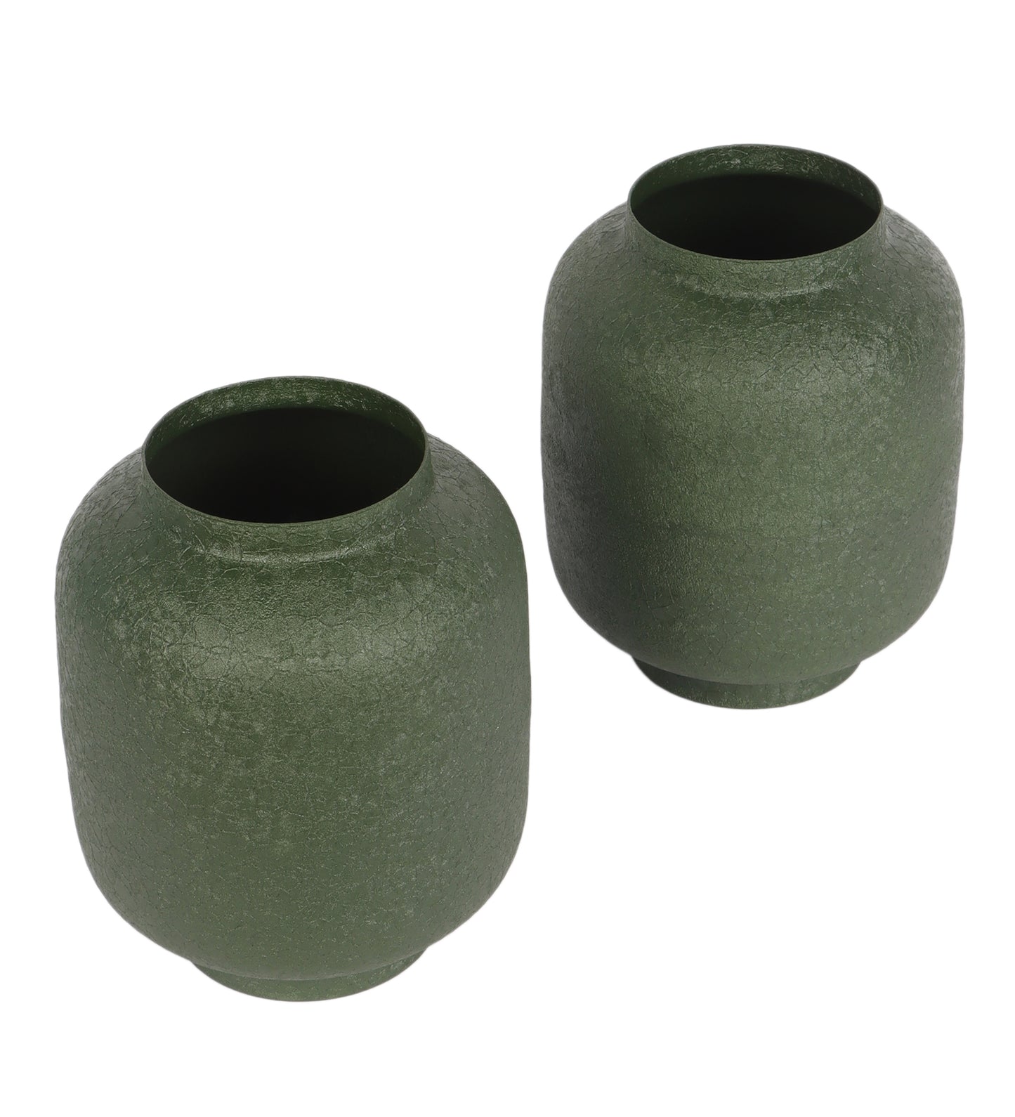 Green  Textured Flower Pot Set of 2