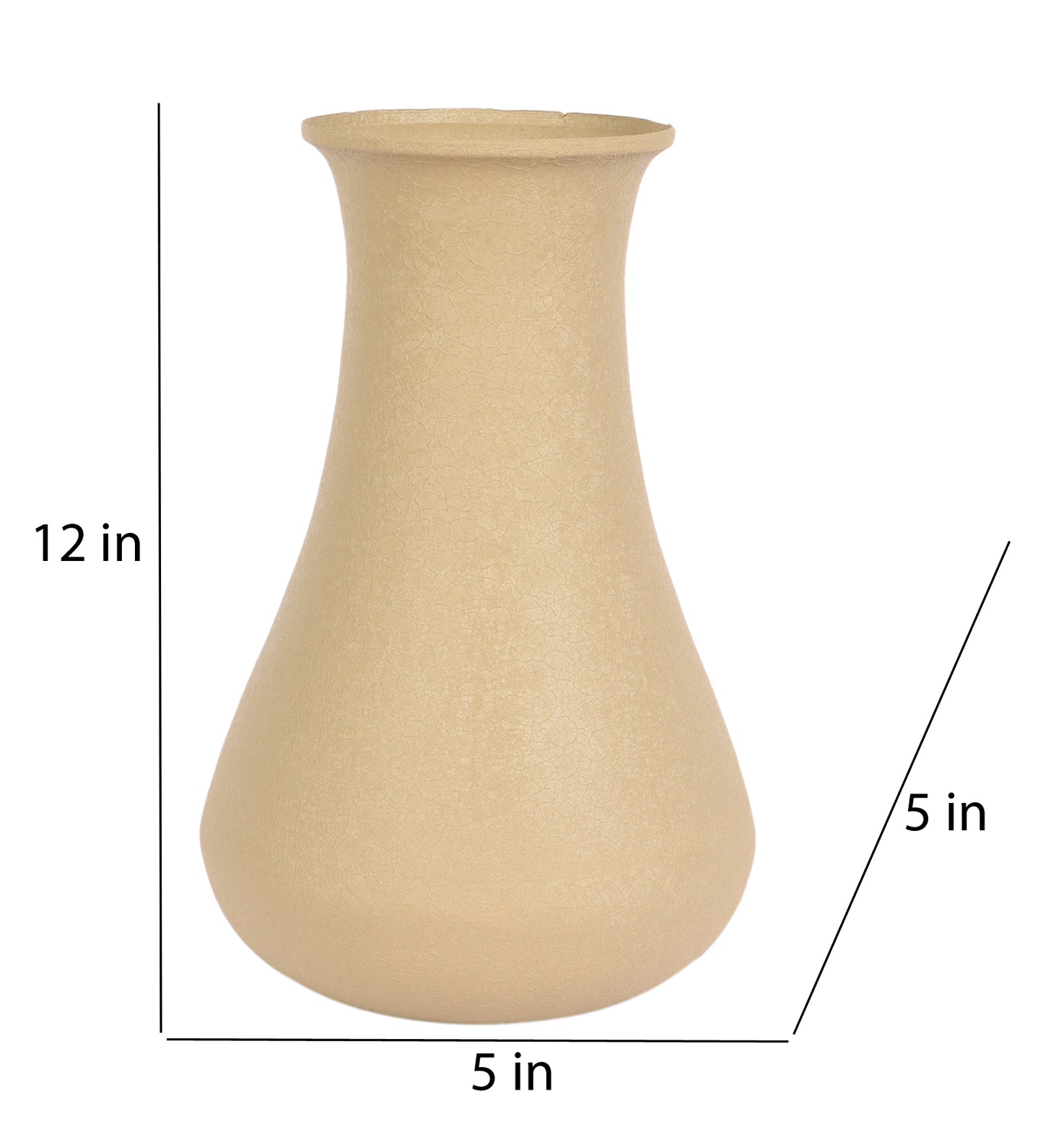 Biege Textured Flower Pot
