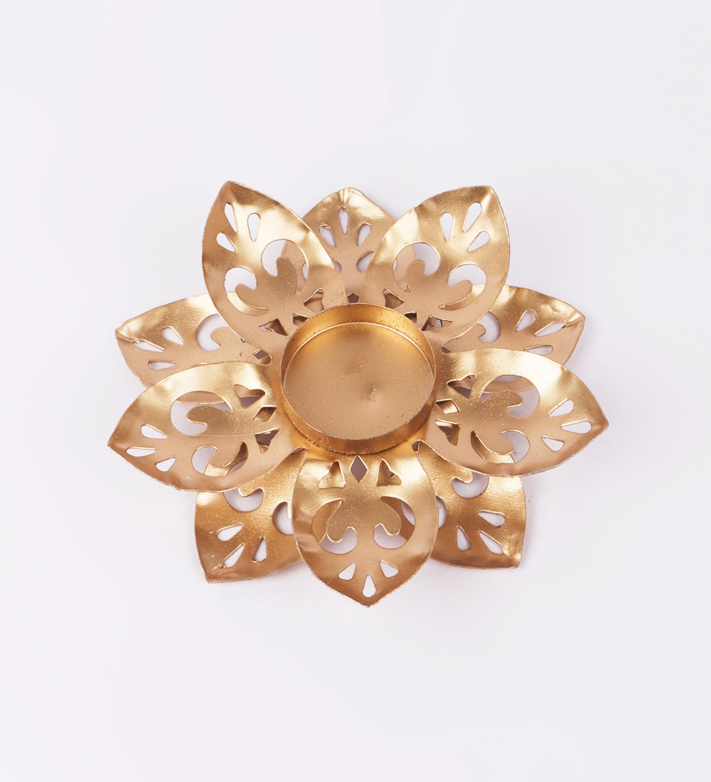 Small Flower Cut Tealight Holder Set of 2
