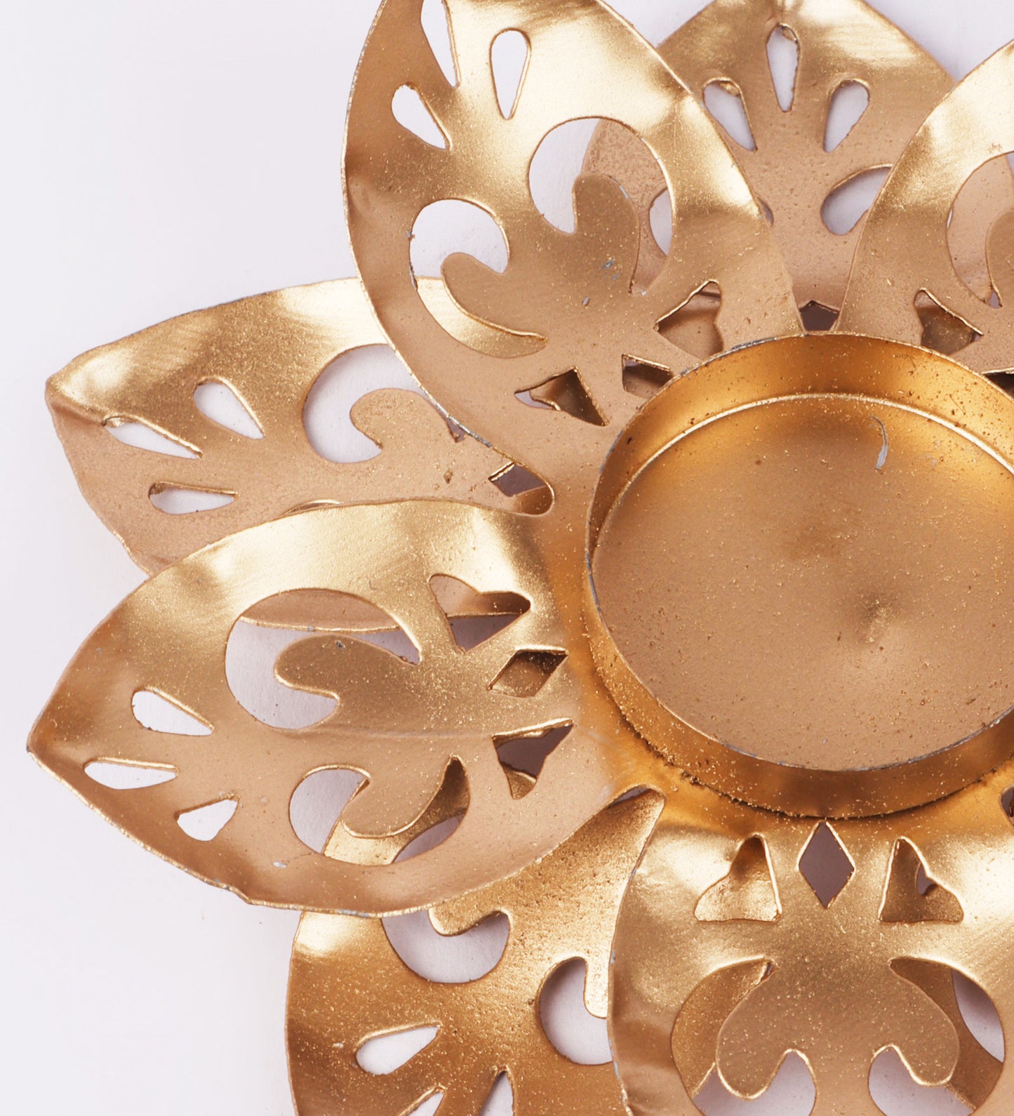 Gold Small Flower Tealight Holder