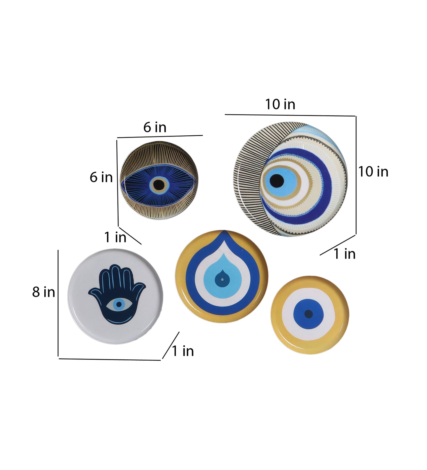 Evil Eye Meena Art set of 5
