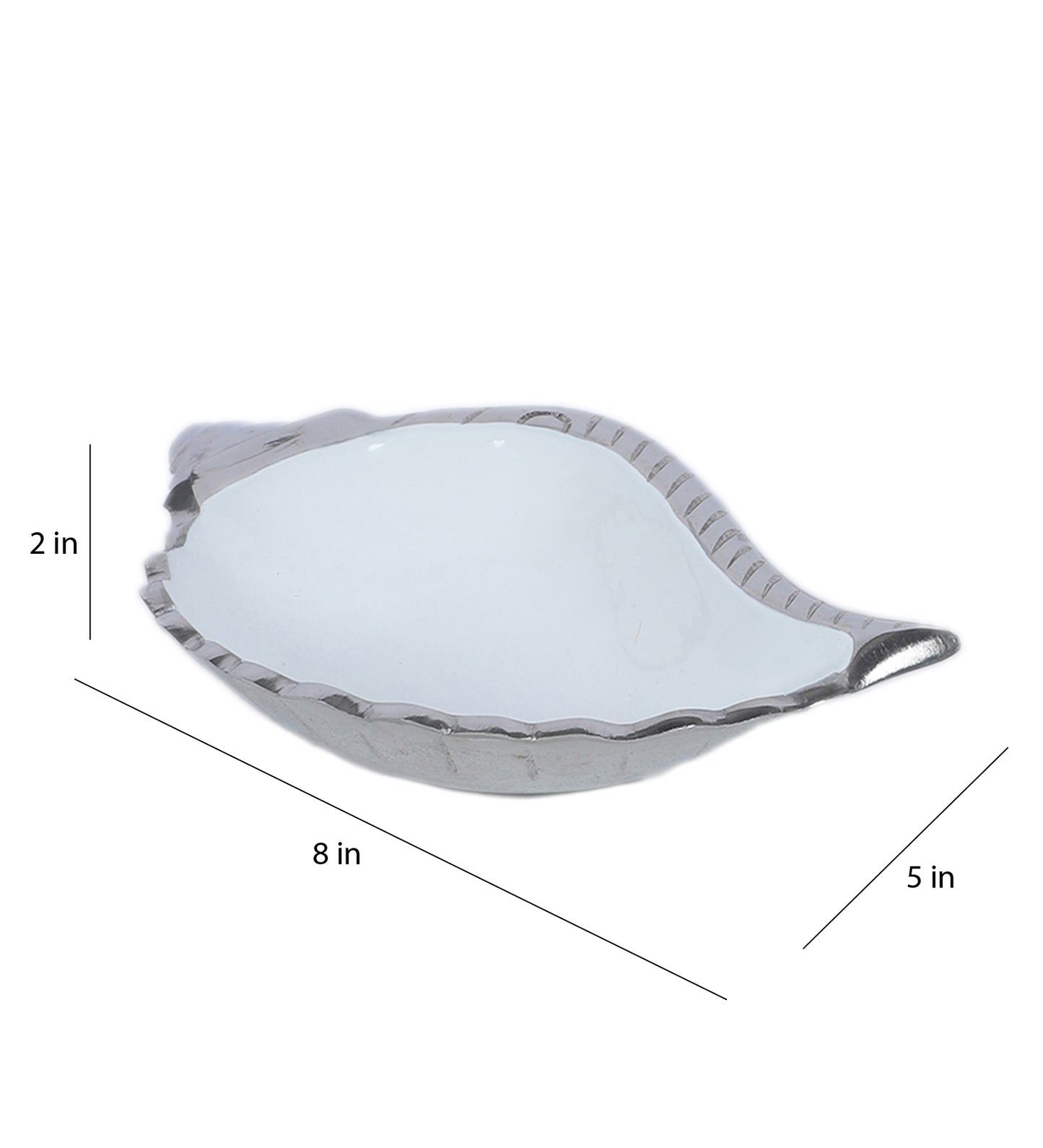 Shankh Shape Aluminium Platter Set of 2