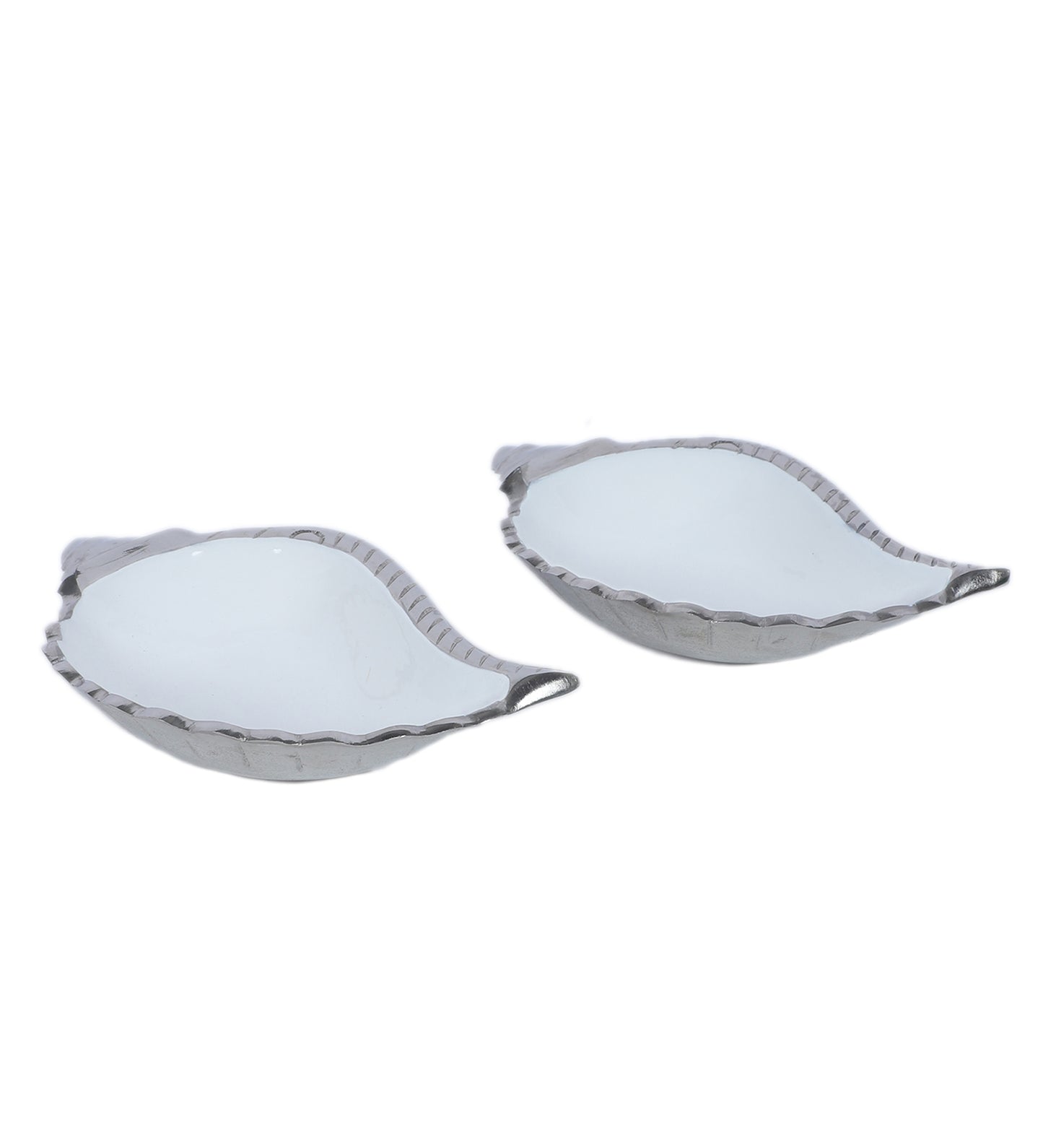 Shankh Shape Aluminium Platter Set of 2