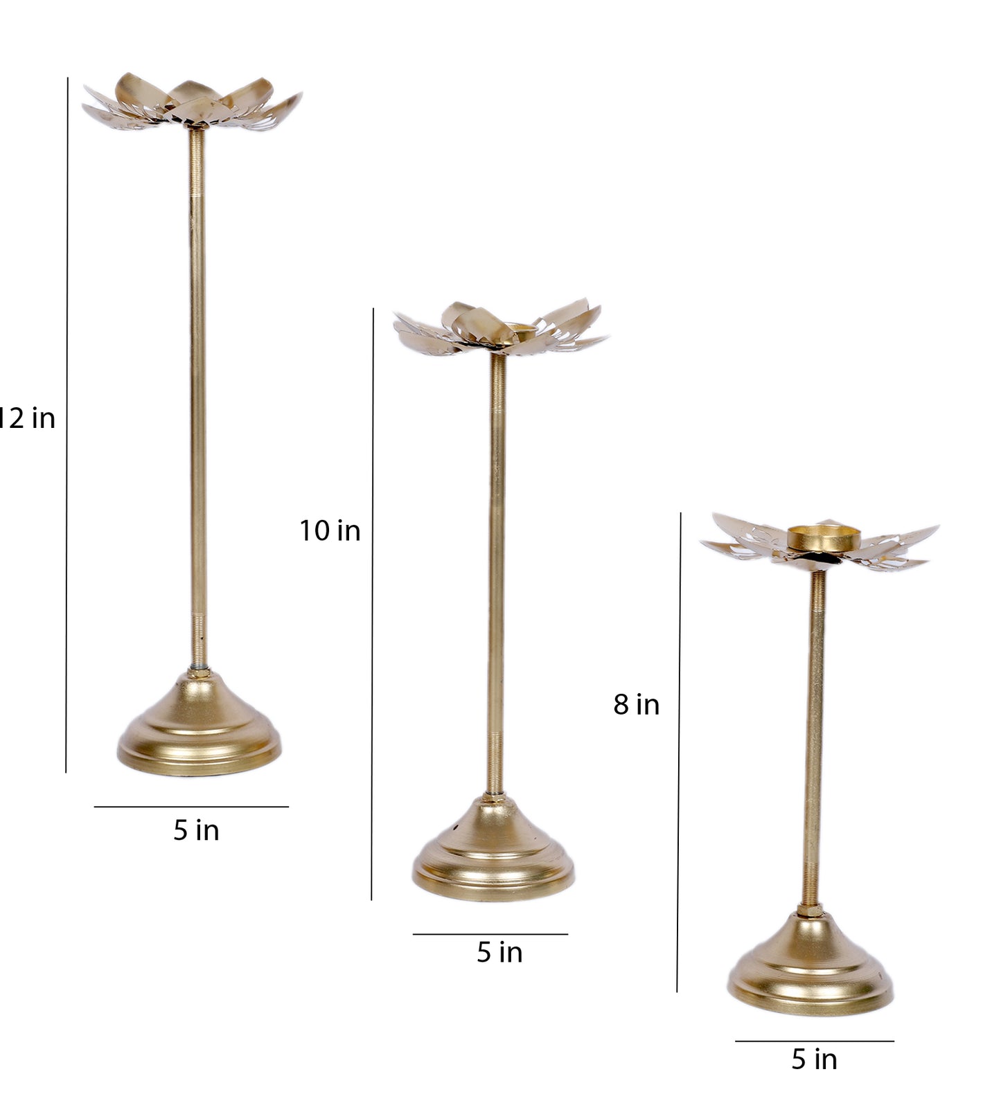 Kamal Cut Detachable Tealight Holder Set of 3