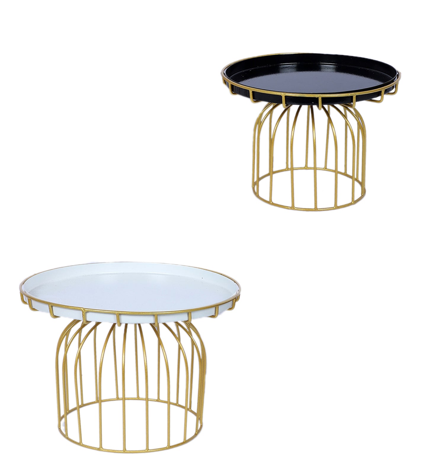 Black & Gold Round Buffet Platter Set of 3