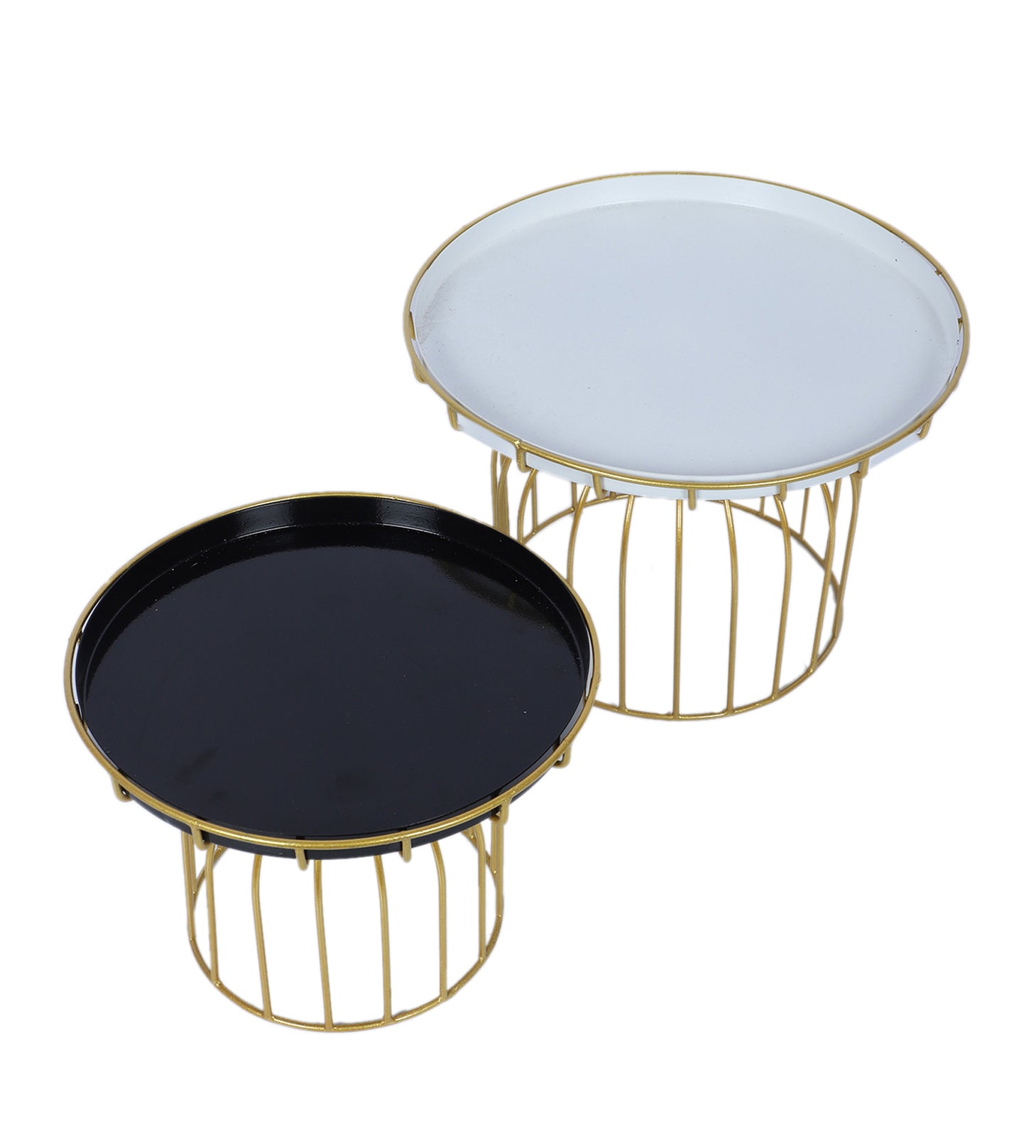 Black & Gold Round Buffet Platter Set of 3