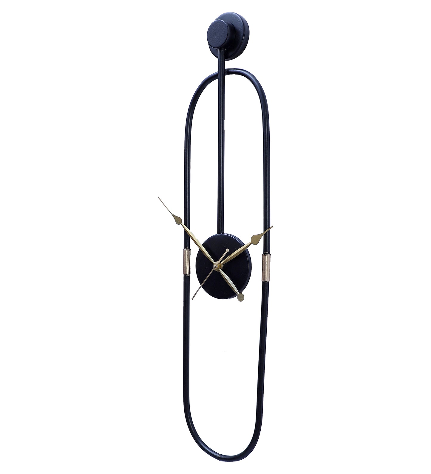 Black Pipe Oval Clock