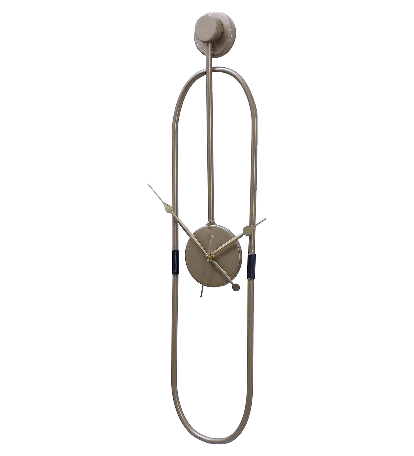 Gold Pipe Oval Clock