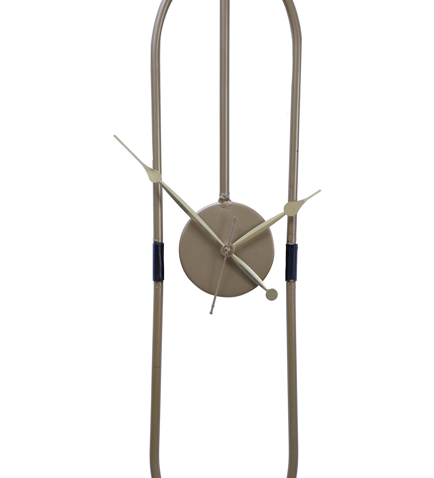 Gold Pipe Oval Clock