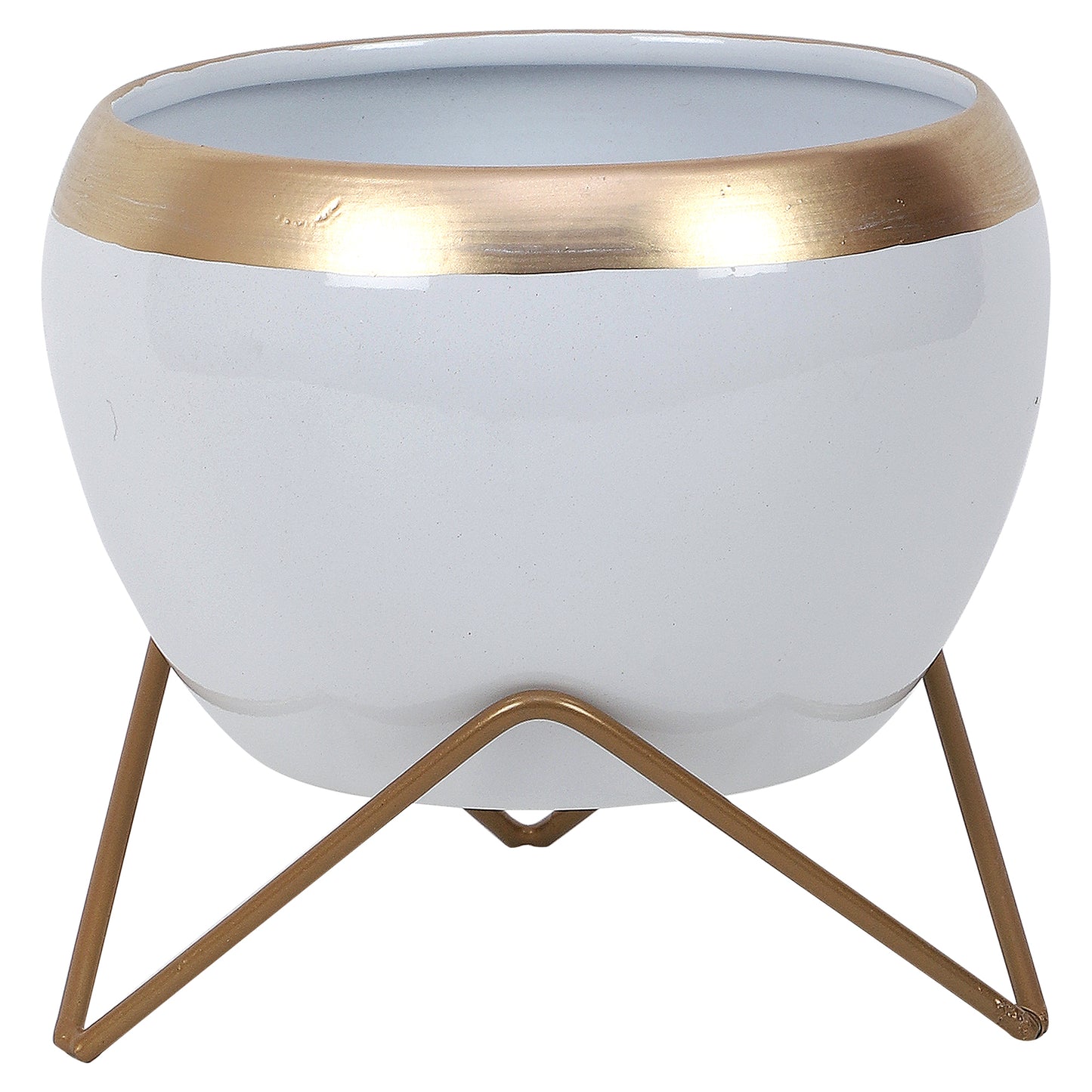 White Apple Planter Set of 2
