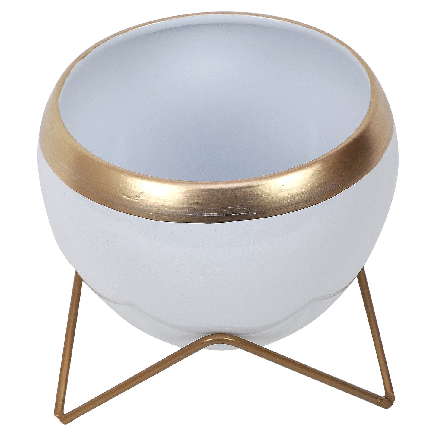 White Apple Planter Set of 2