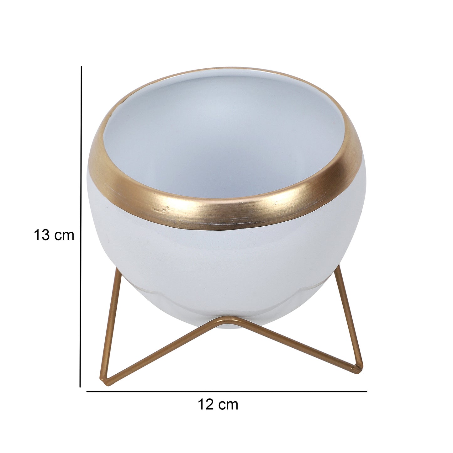 White Apple Planter Set of 2