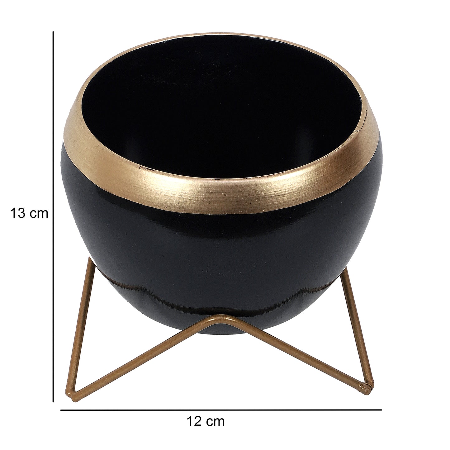 Black Apple Planter Set of 2