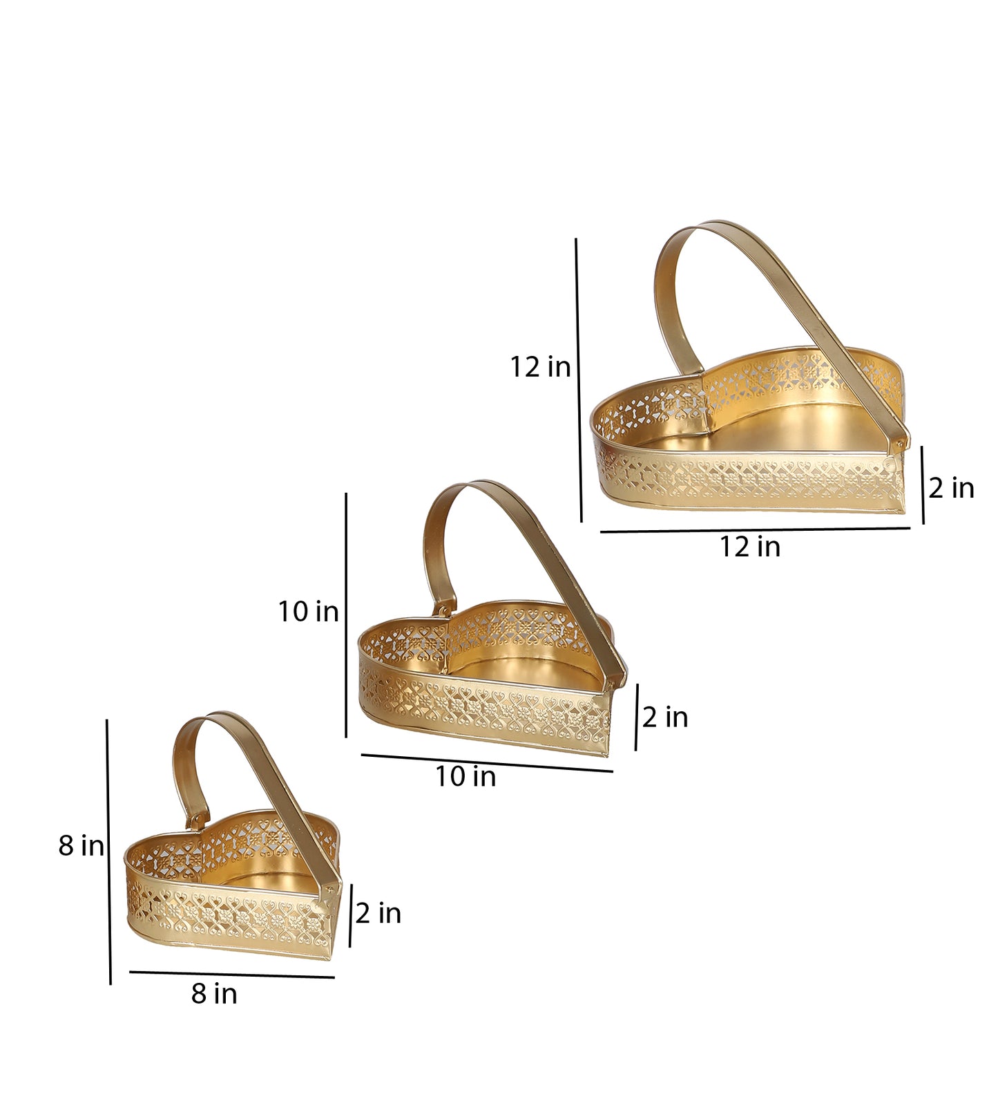 Heart Shape Gifting Tray Set of 3