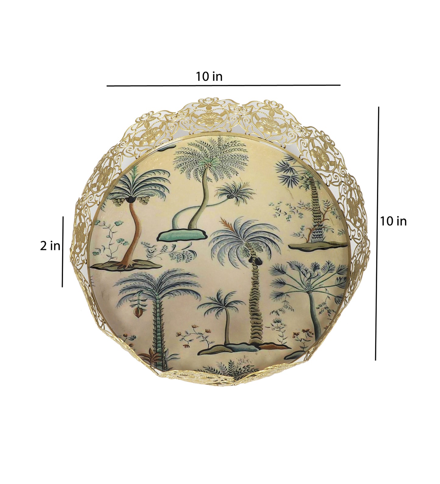 White & Green Tray