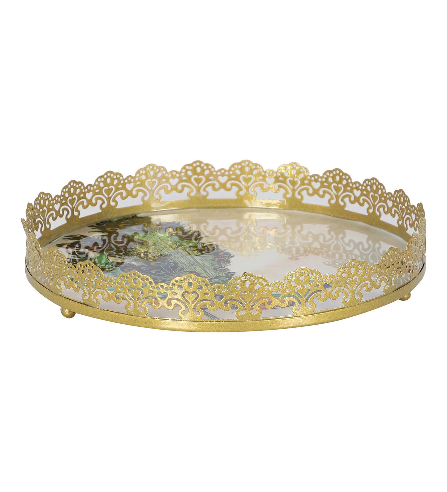 Green Peacock SIngle Tray
