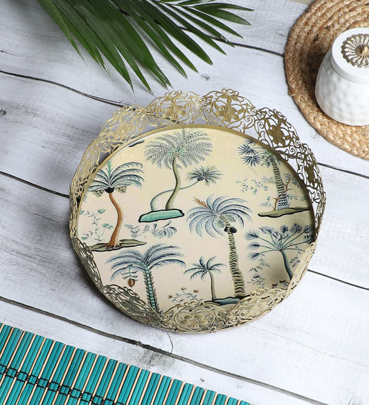 White & Green Tray