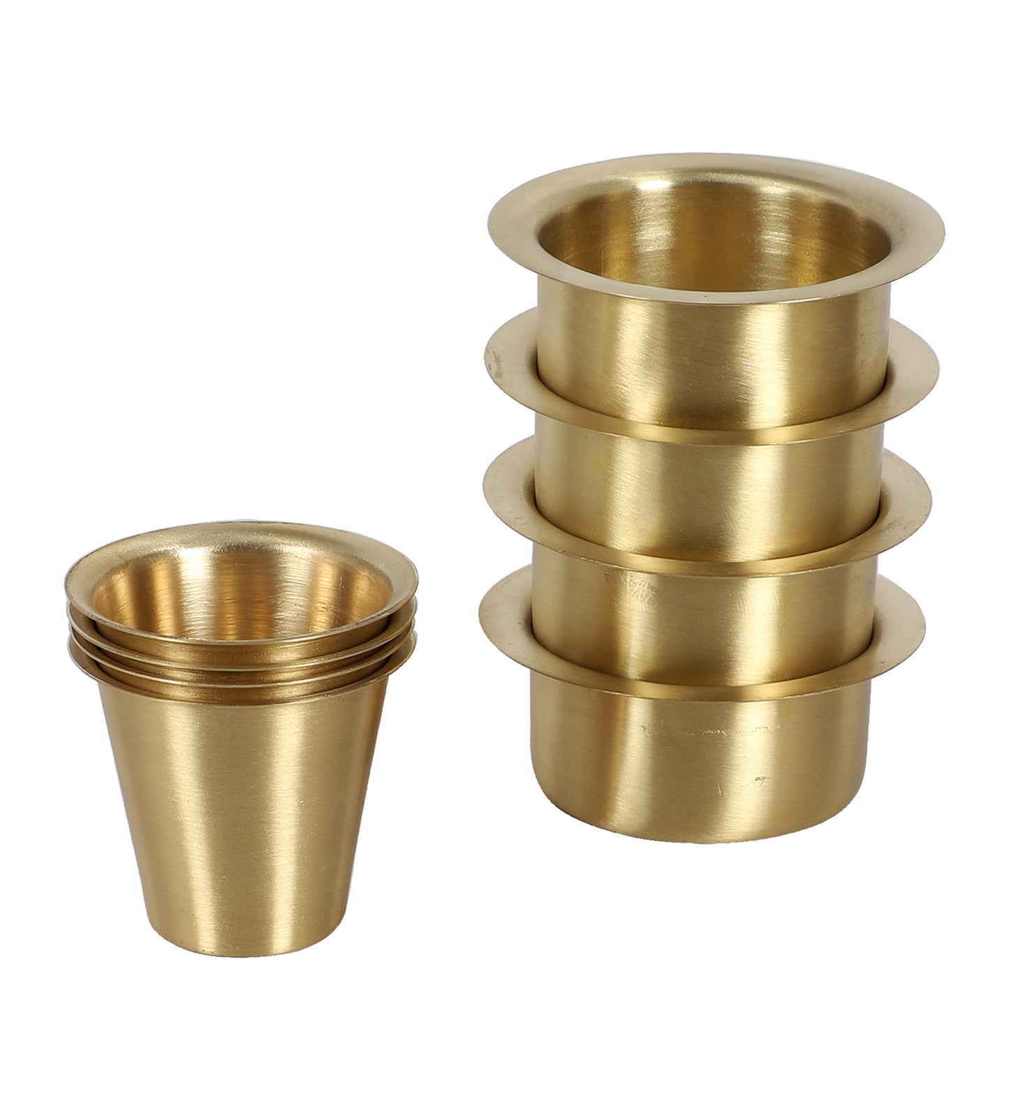 Brass Filter Coffe Bowl & Glass Set of 8
