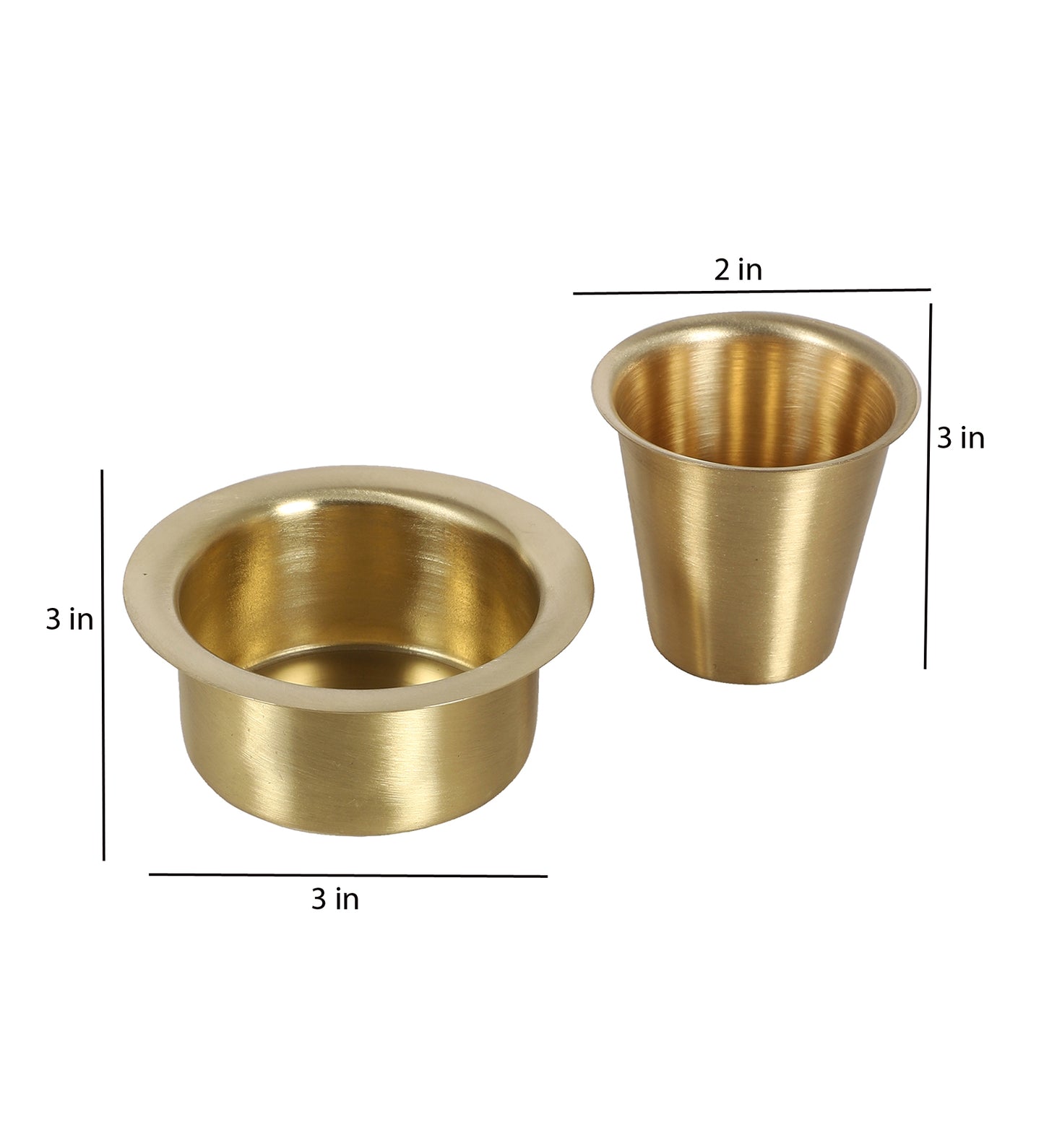 Brass Filter Coffe Bowl & Glass Set of 8