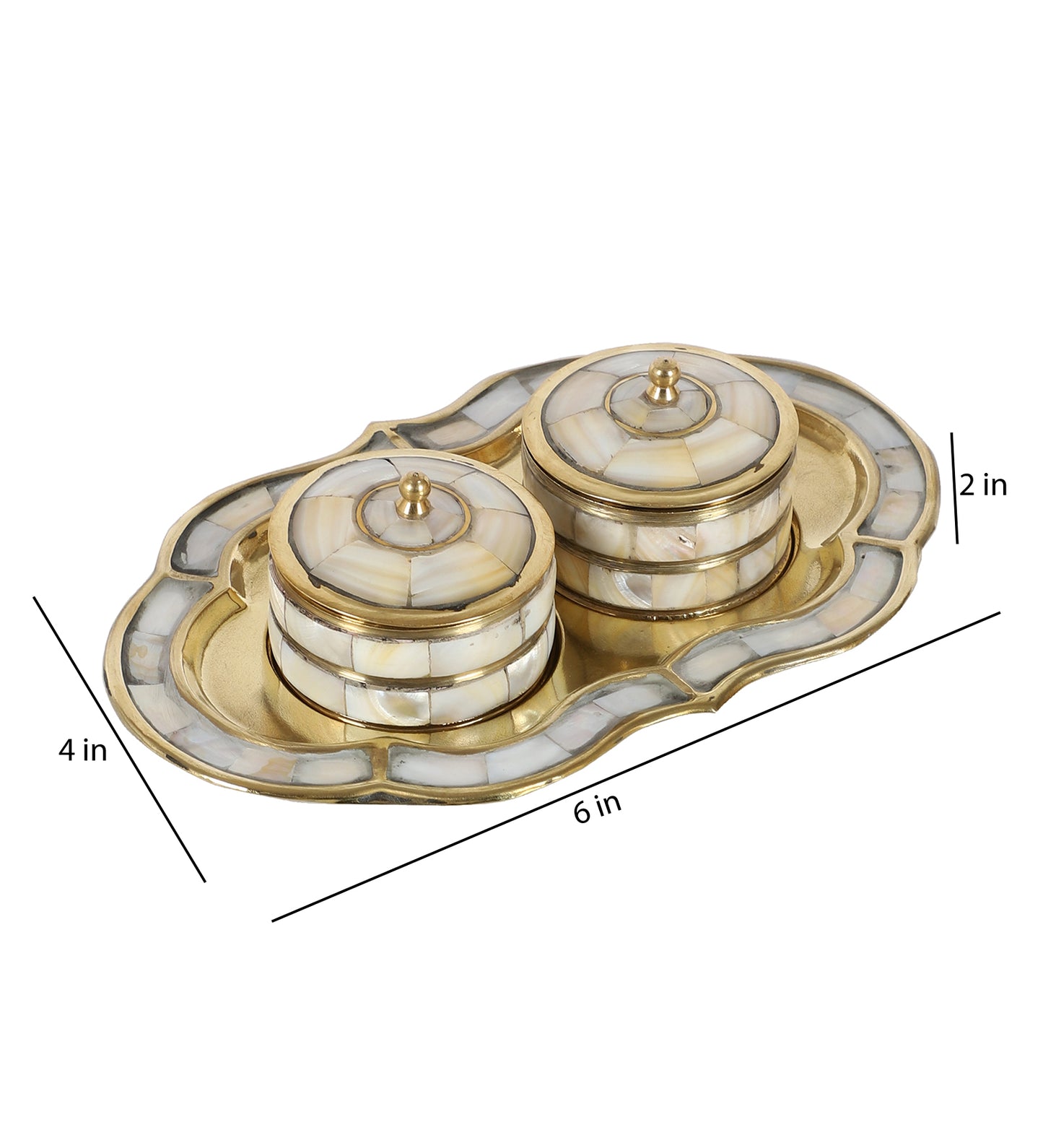 Brass & MOP Supari Box Set