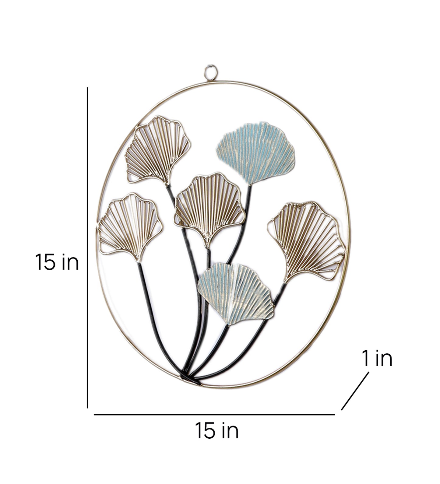 Green & Gold Leaves  Wall Decor Set of 3