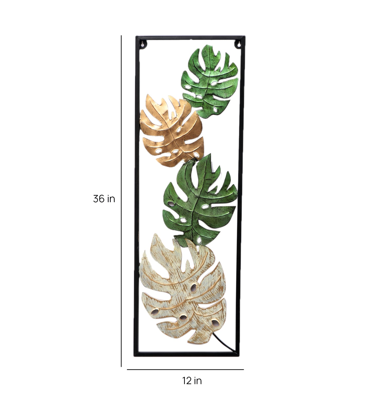 Green & Gold Square Table Clock