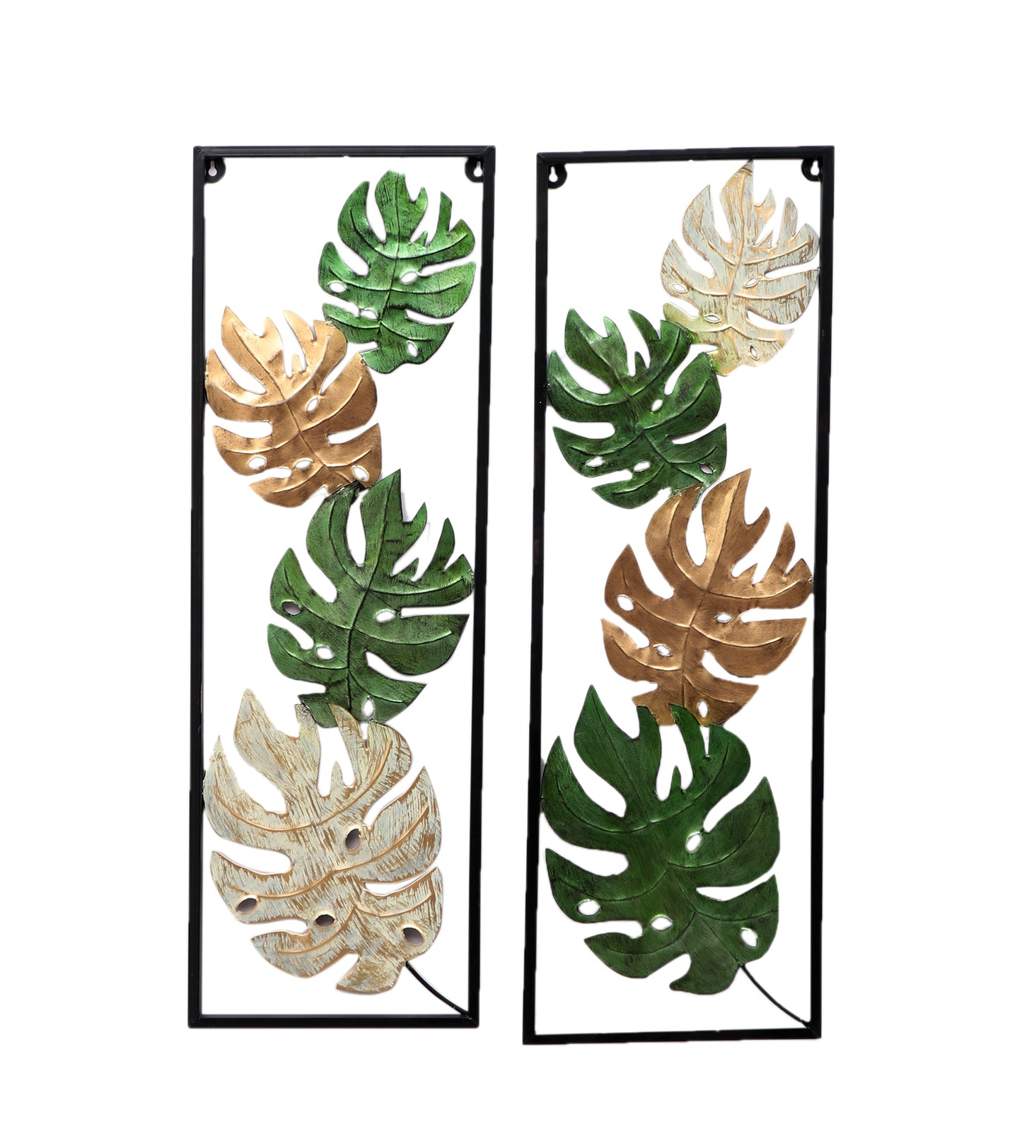 Green & Gold Square Table Clock