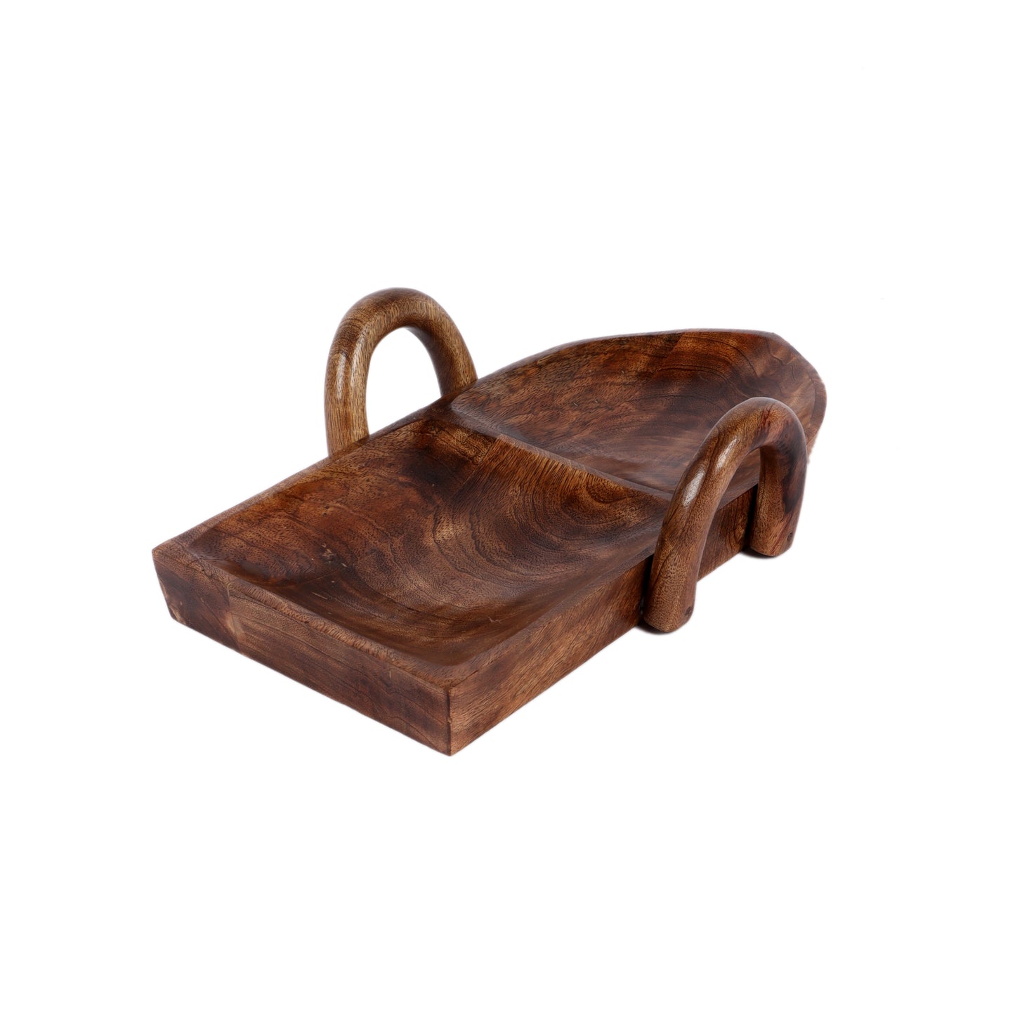 Boat Shape Mangowood Snacks Platter Set of 9
