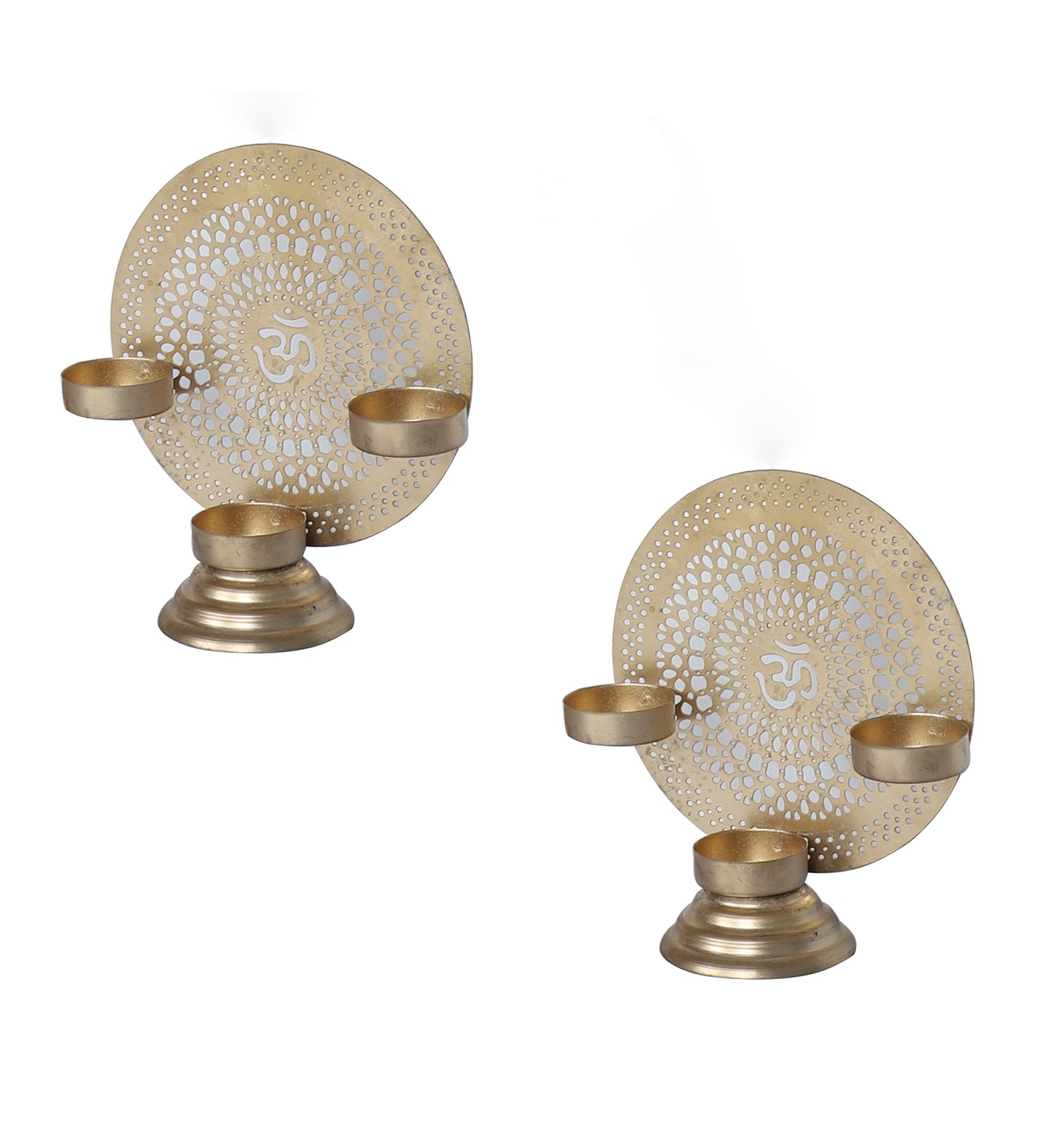 Om Etching Table & Hanging Tealight Holder Set of 4