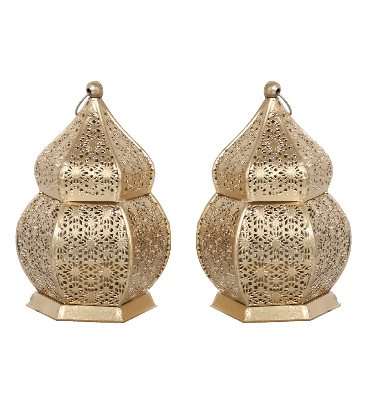Hanging Hut Lantern Tealight Holder Set of 2