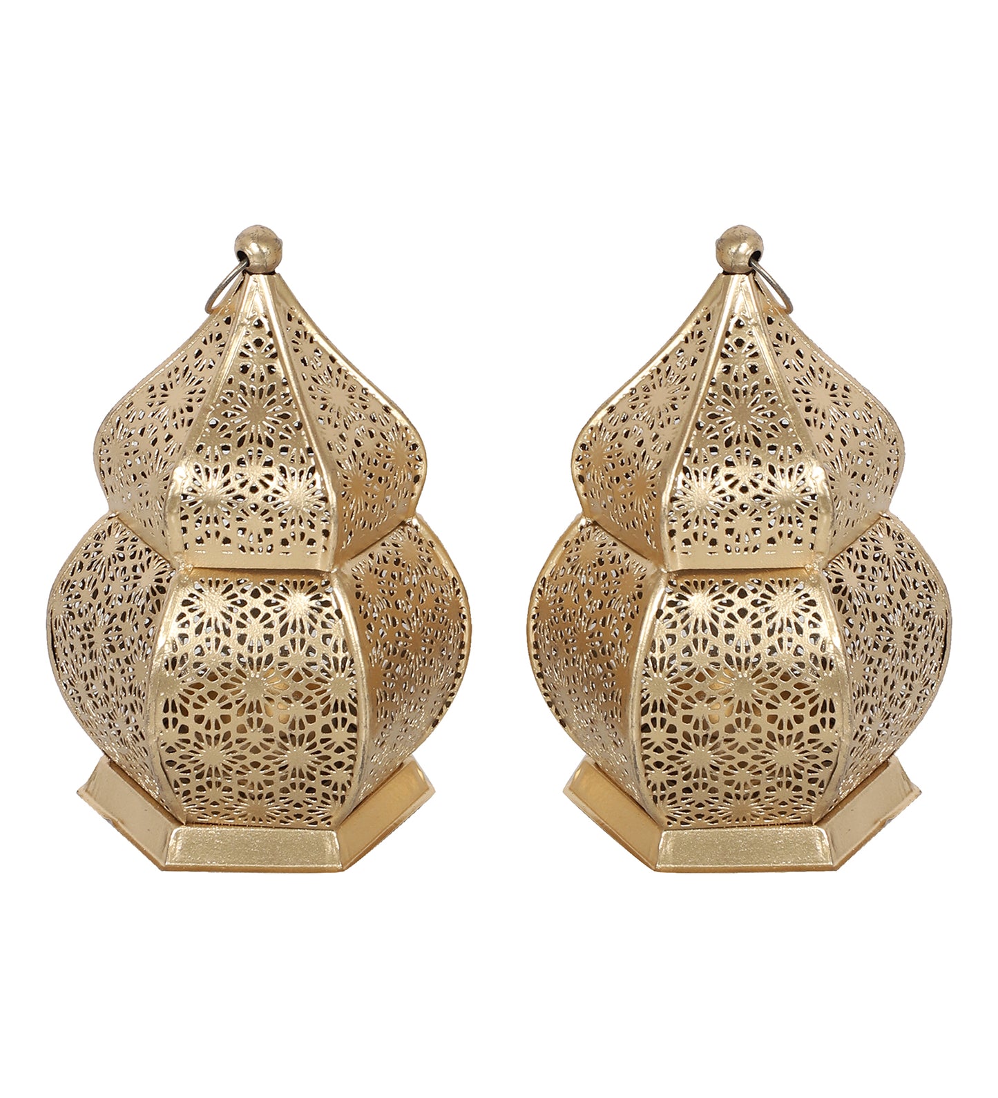 Hanging Hut Lantern Tealight Holder Set of 2