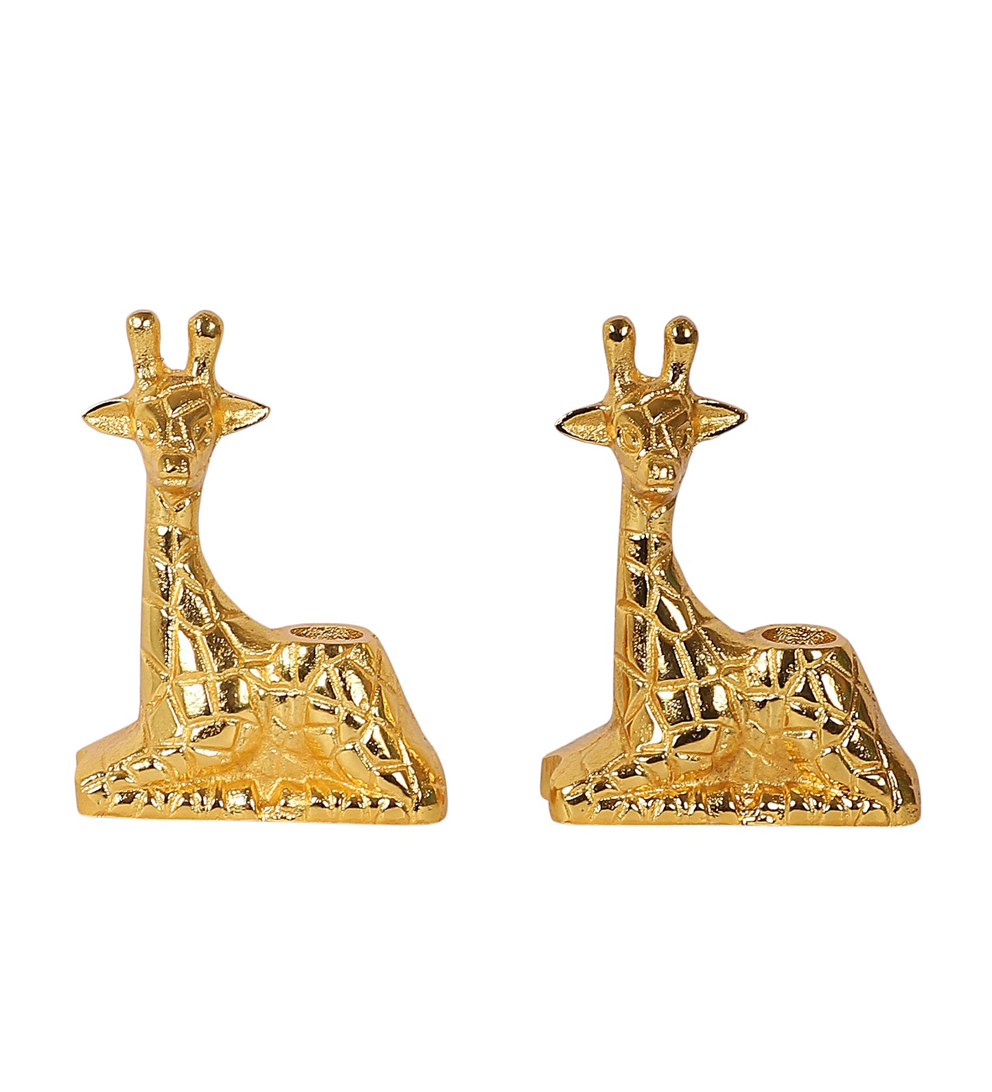 Aluminium Giraffe Candle Stand Set of 2
