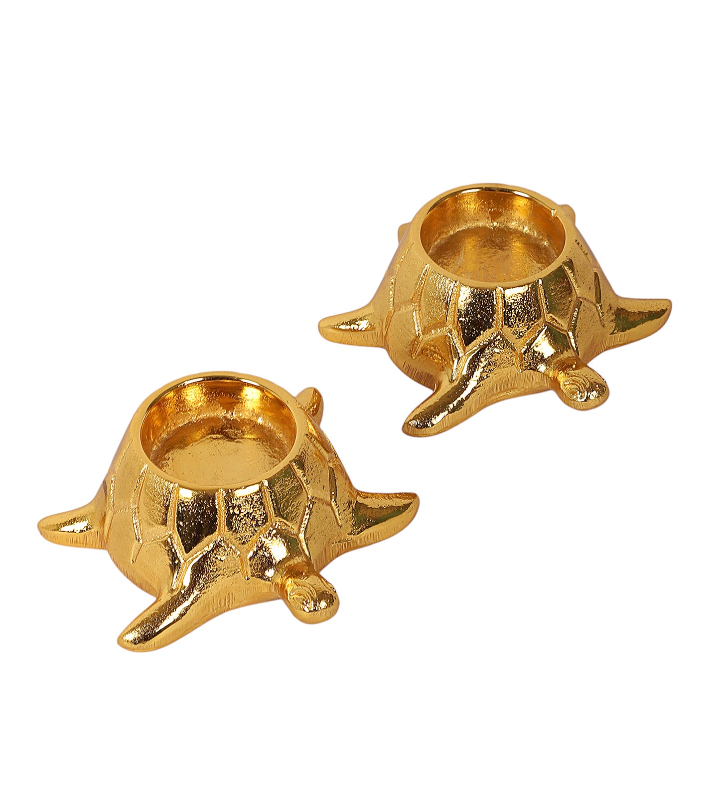 Aluminium Turtle Tealight Holder Set of 2