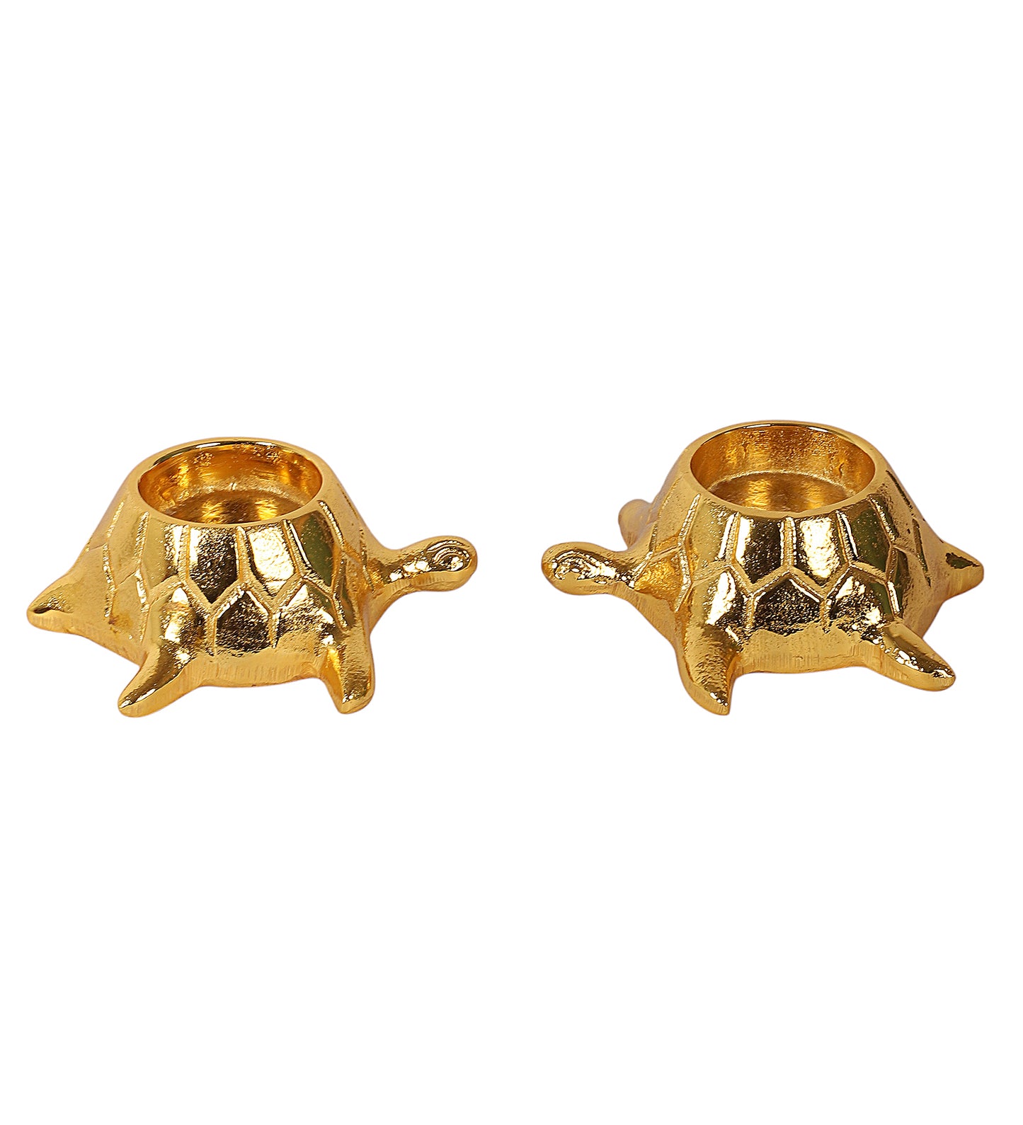 Aluminium Turtle Tealight Holder Set of 2