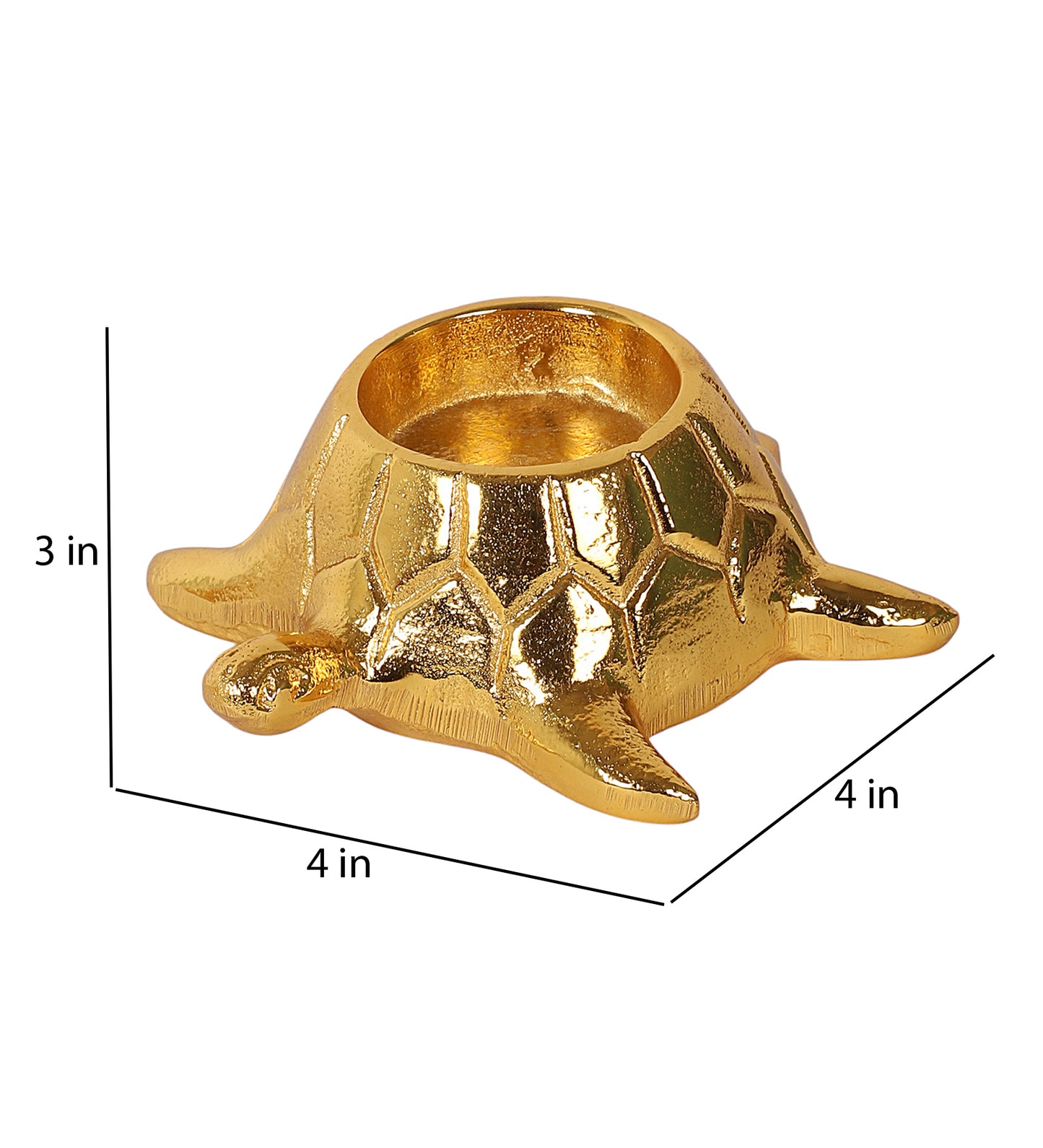 Aluminium Turtle Tealight Holder Set of 2