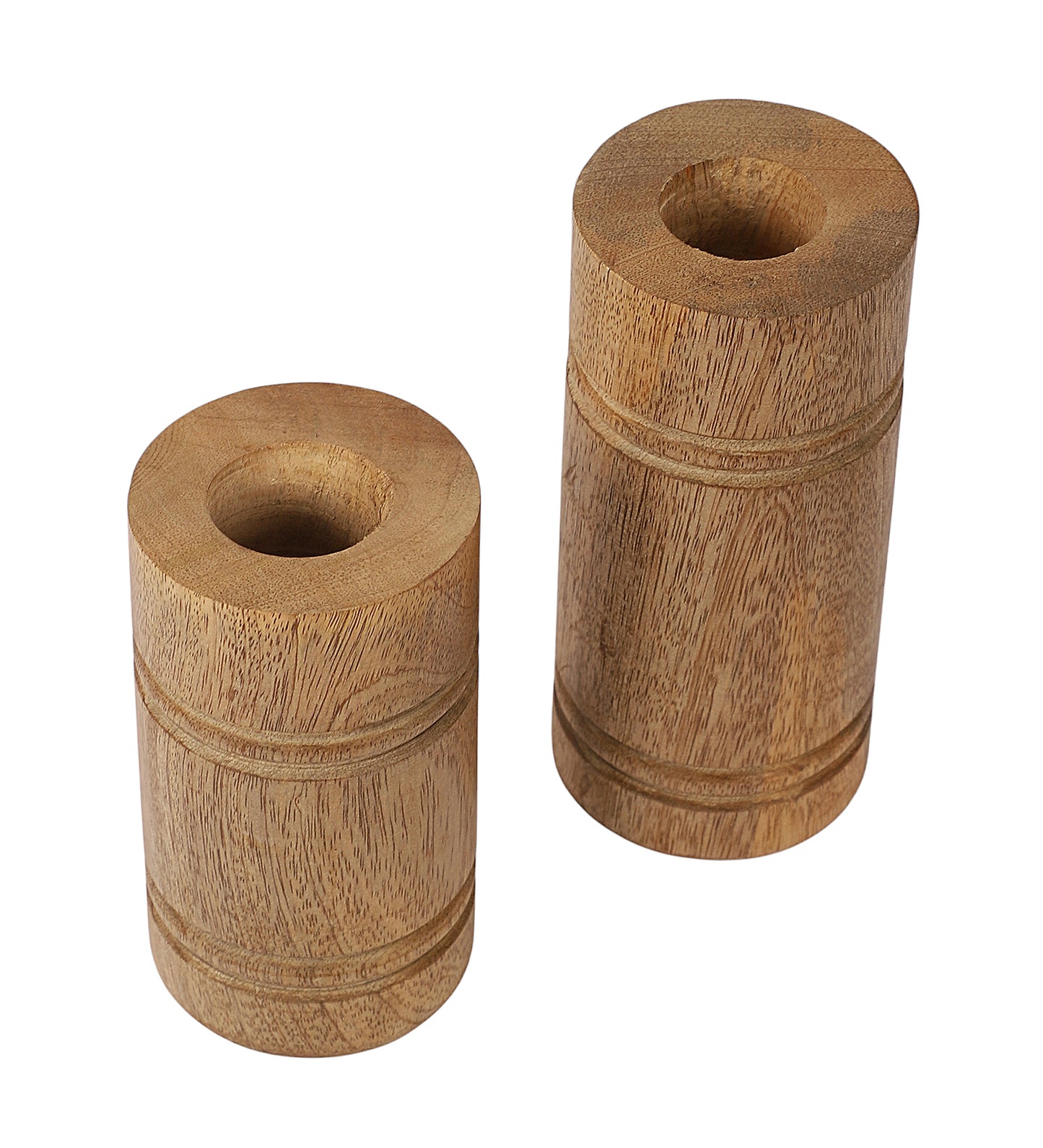 Mangowood Pillar Candle Stand Set of 3