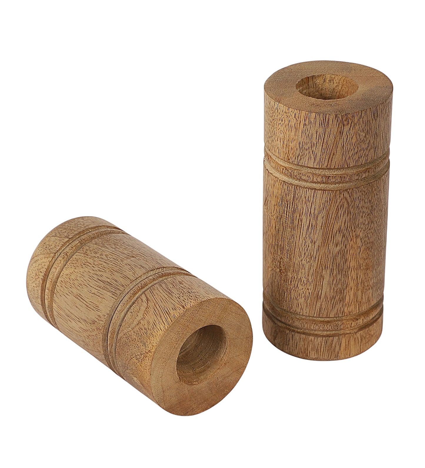 Mangowood Pillar Candle Stand Set of 3