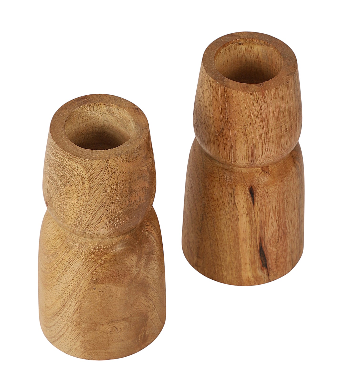 Mangowood Two Layer Candle Stand Set of 2