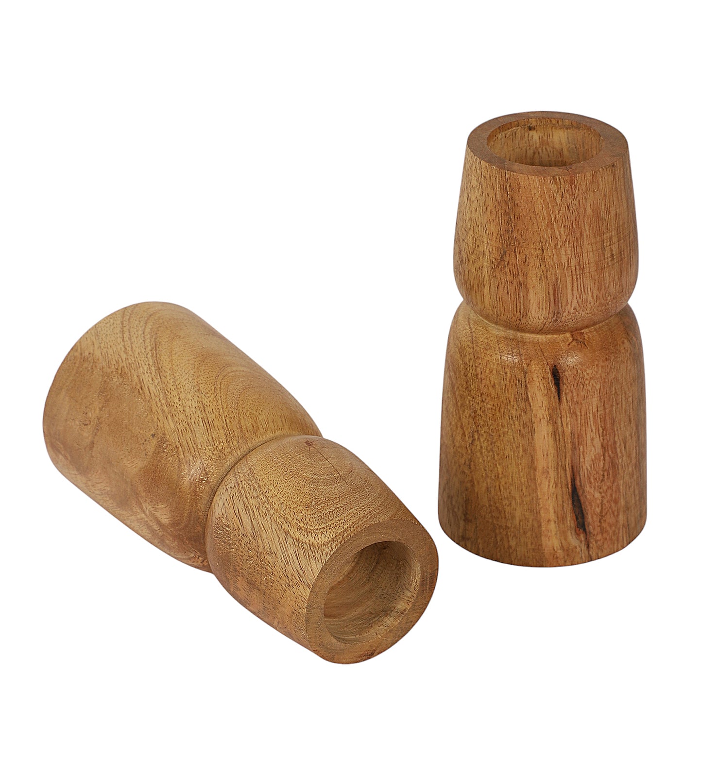 Mangowood Two Layer Candle Stand Set of 2