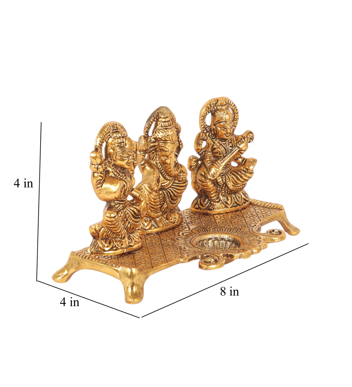Lakshmi,Ganesh,Saraswati Diya